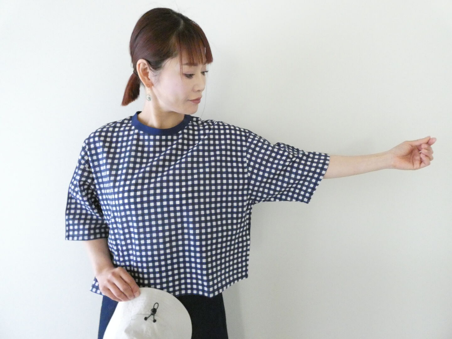 PARADIS(パラディ) ギンガムチェックTブラウスの商品画像1
