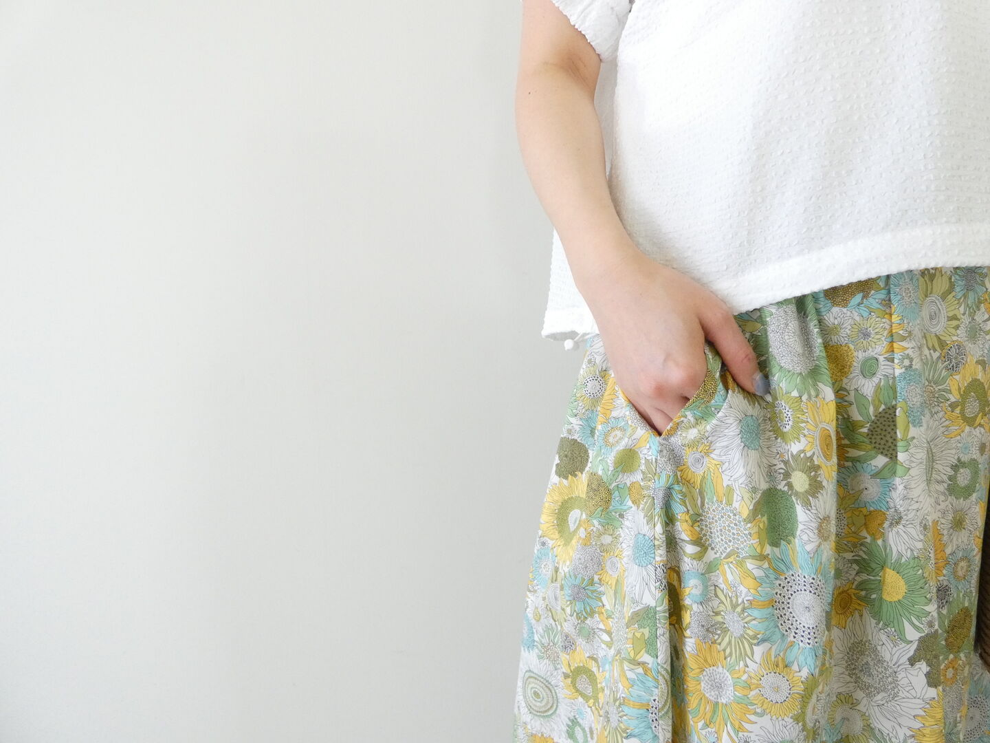 PK リバティ前タックギャザースカートの商品画像4