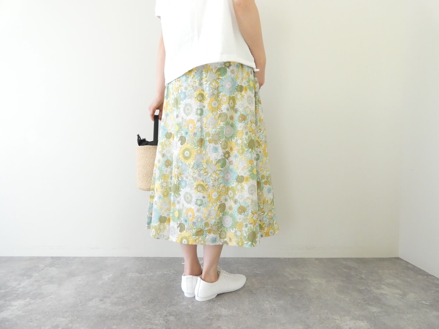 PK リバティ前タックギャザースカートの商品画像9