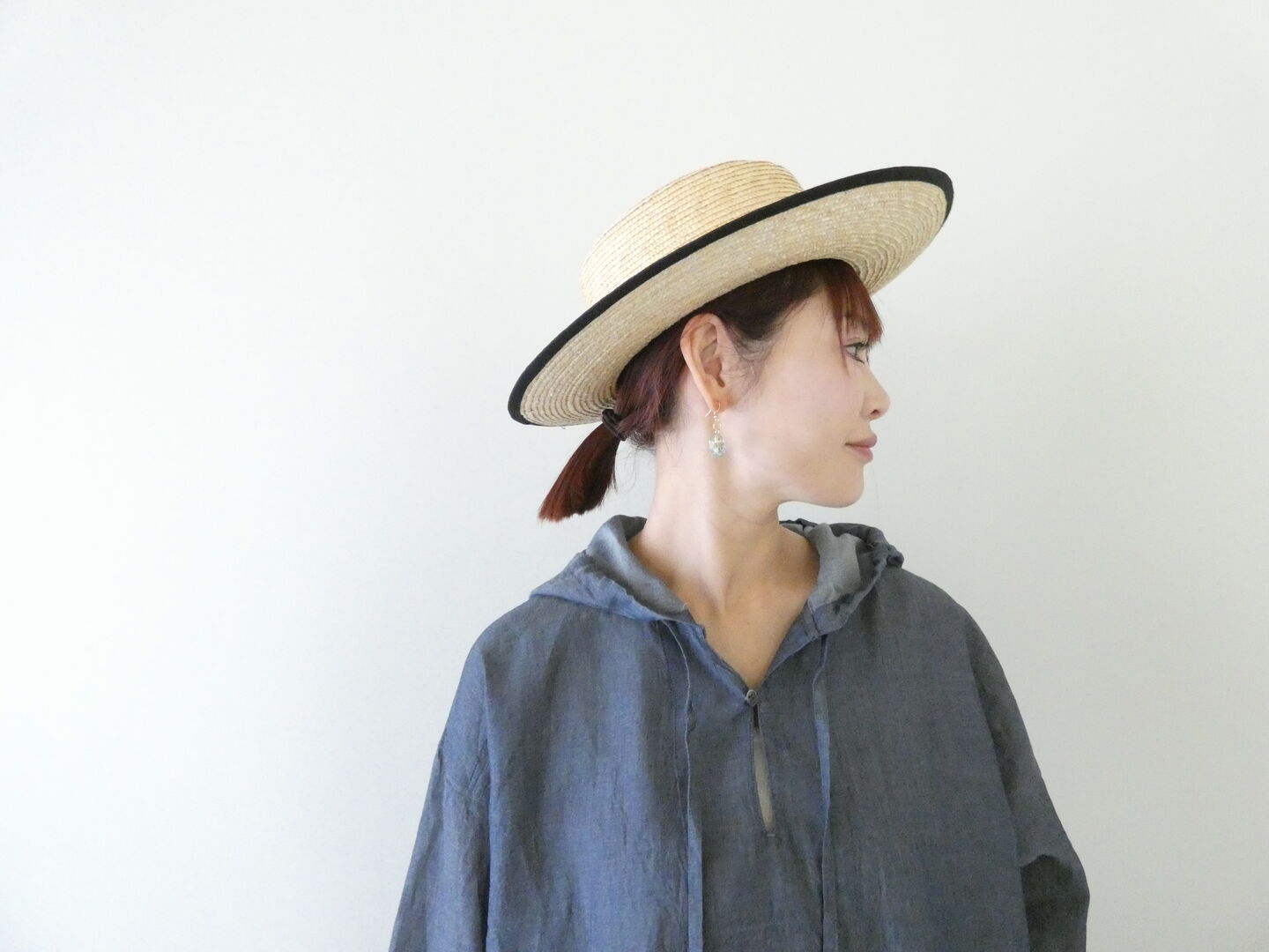 prit(プリット) インディゴシアーデニムフードプルオーバーシャツの商品画像2