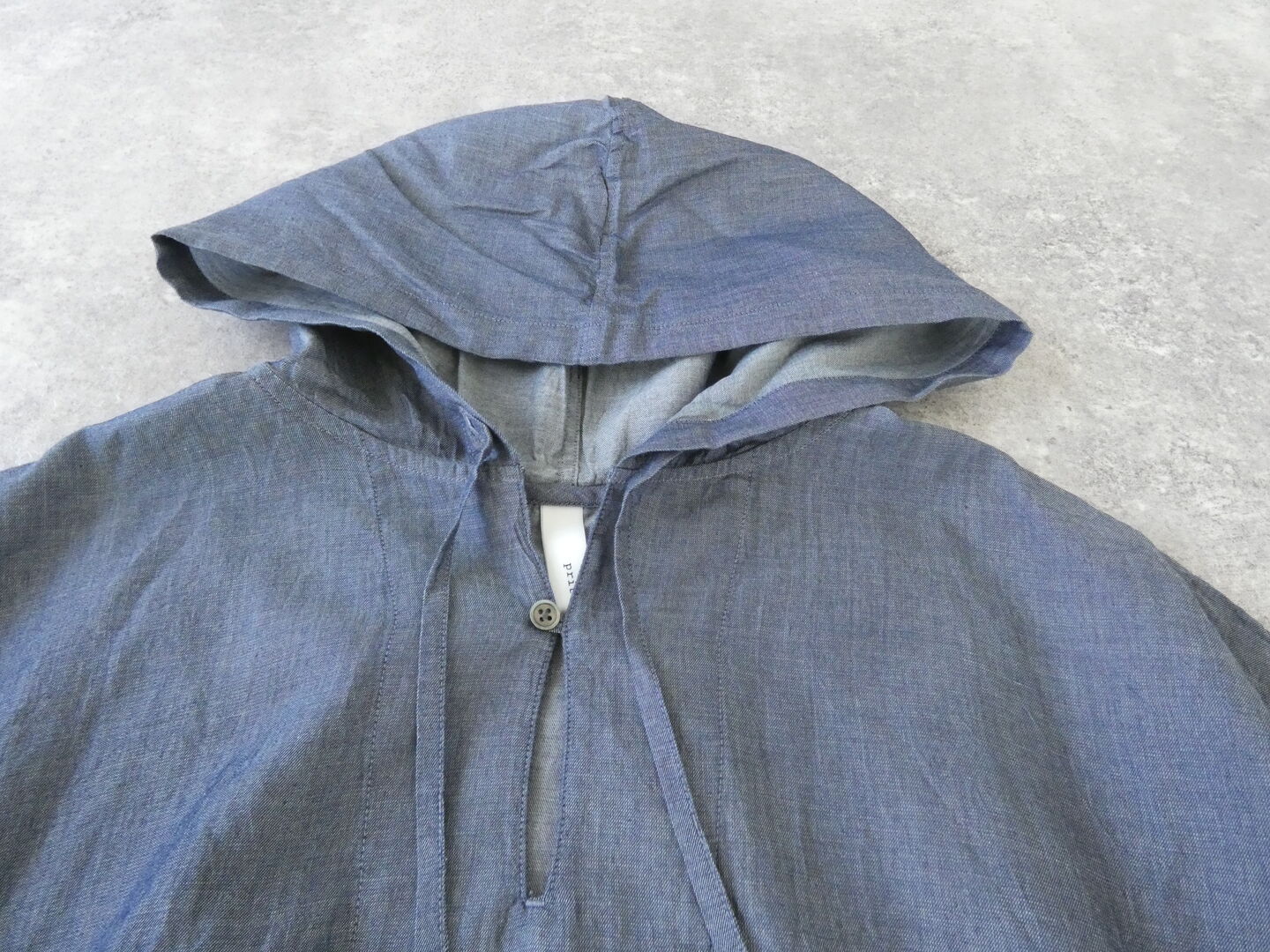 prit(プリット) インディゴシアーデニムフードプルオーバーシャツの商品画像21