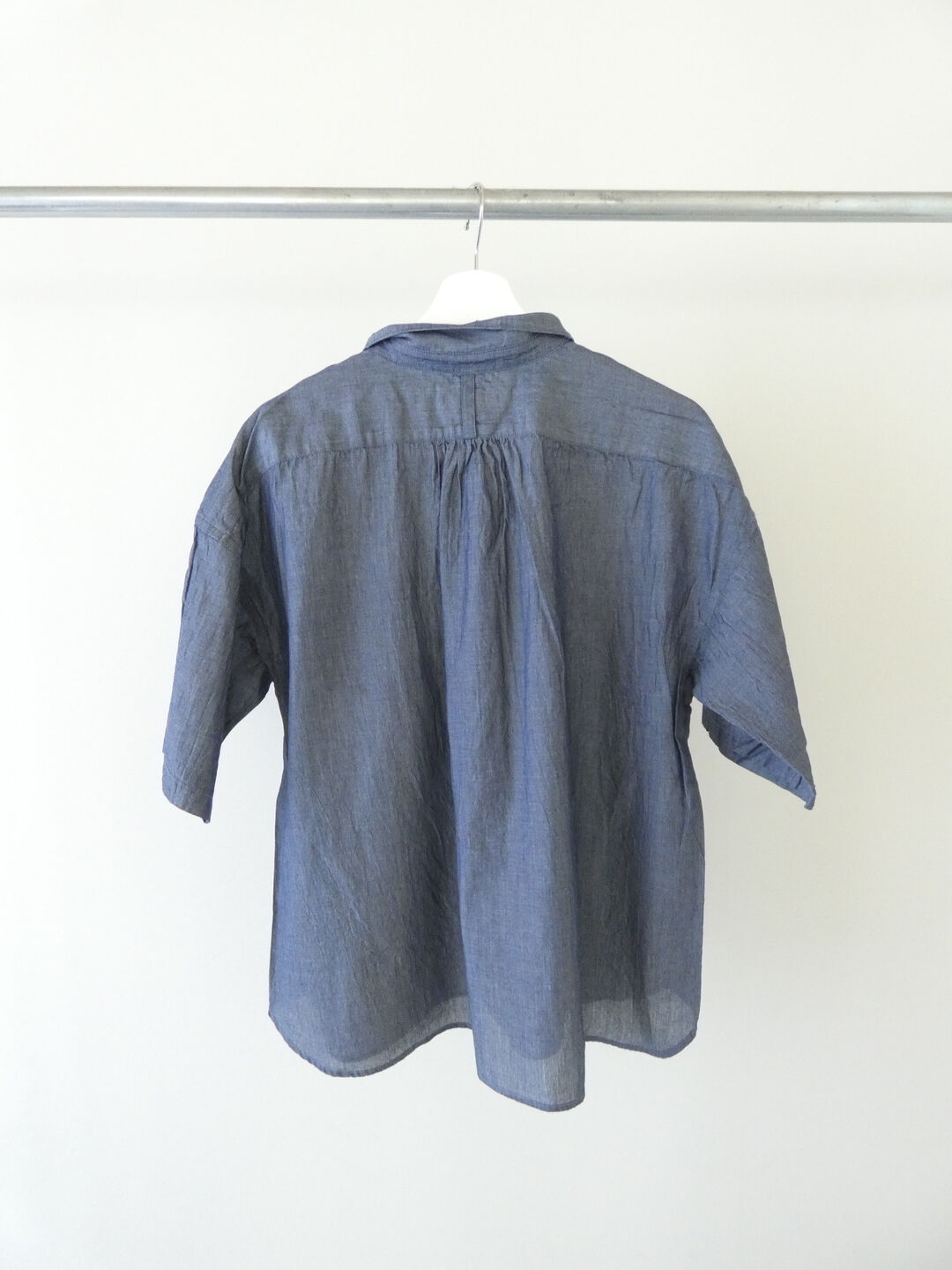 prit(プリット) インディゴシアーデニム5分袖レギュラーカラーシャツの商品画像12