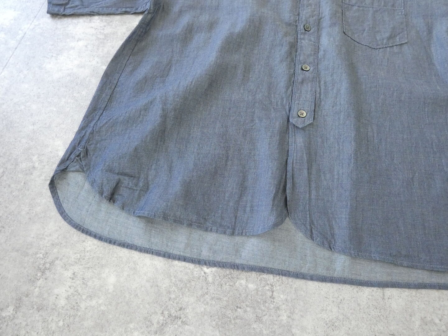 prit(プリット) インディゴシアーデニム5分袖レギュラーカラーシャツの商品画像24