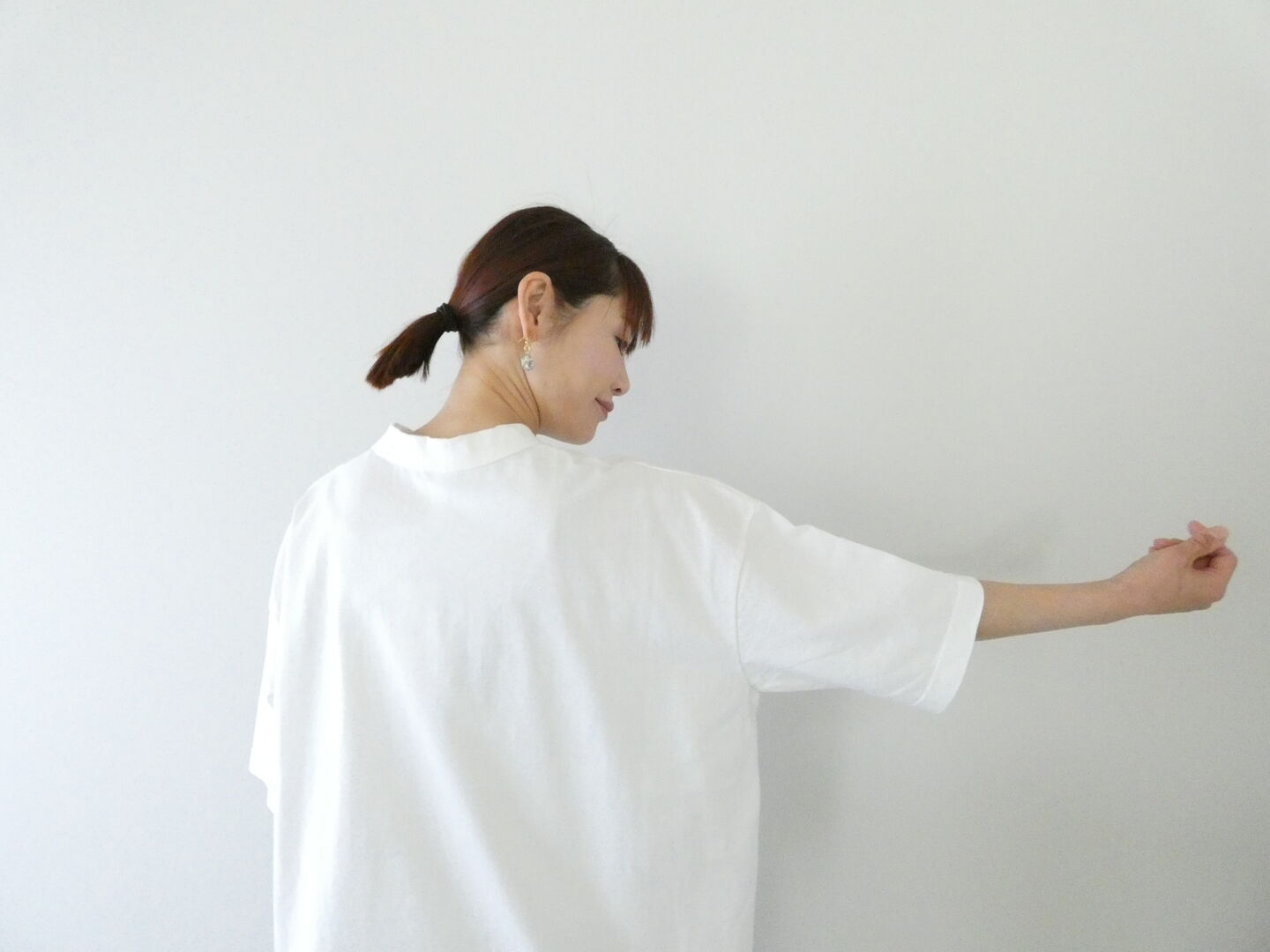 prit(プリット) 17/1空紡天竺×30/1ツイル5分袖サークルフレームTシャツの商品画像6