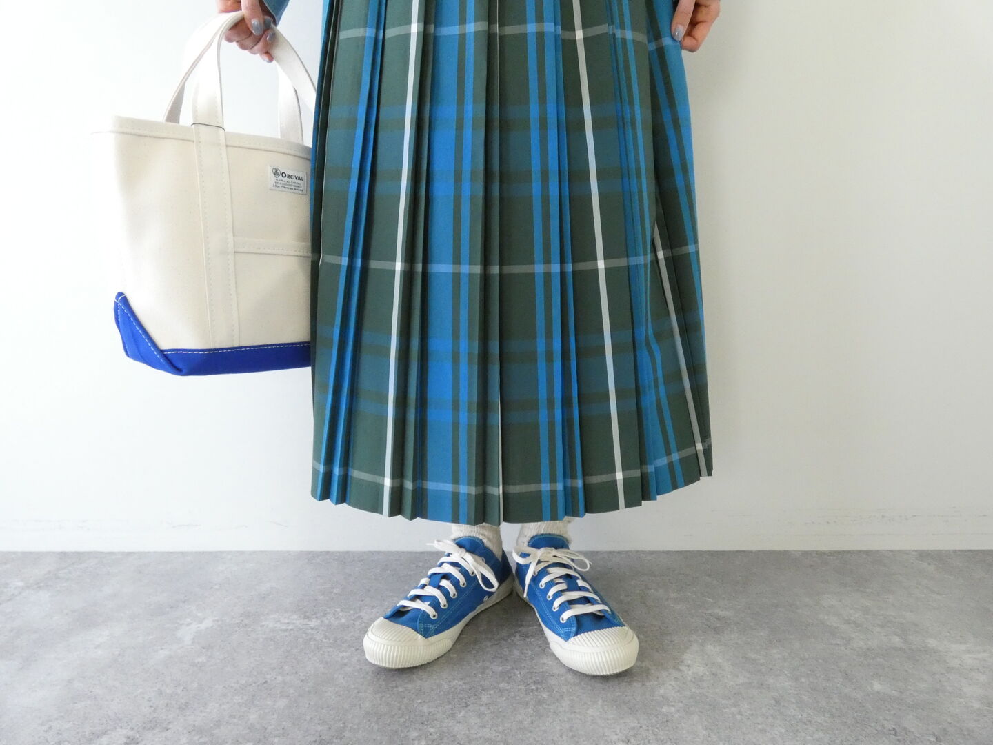 PK タイプライターチェックダブルプリーツスカートの商品画像4