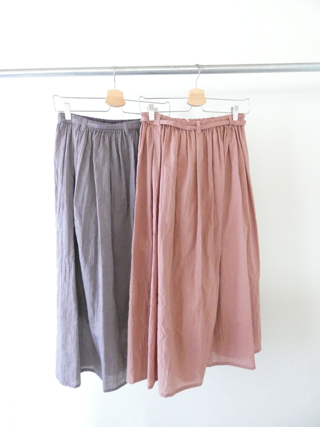 Sarahwear(サラウェア) Shirring Lawn Check Byon-Byon Skirtの商品画像11