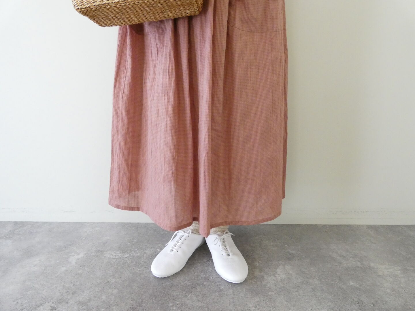 Sarahwear(サラウェア) Shirring Lawn Check Byon-Byon Skirtの商品画像6