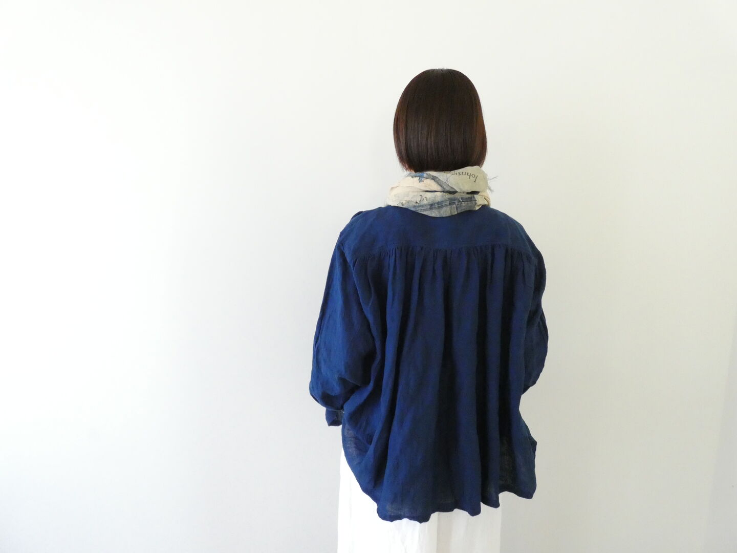 ichiAntiquite's(イチアンティークス) インディゴギャザーシャツの商品画像9