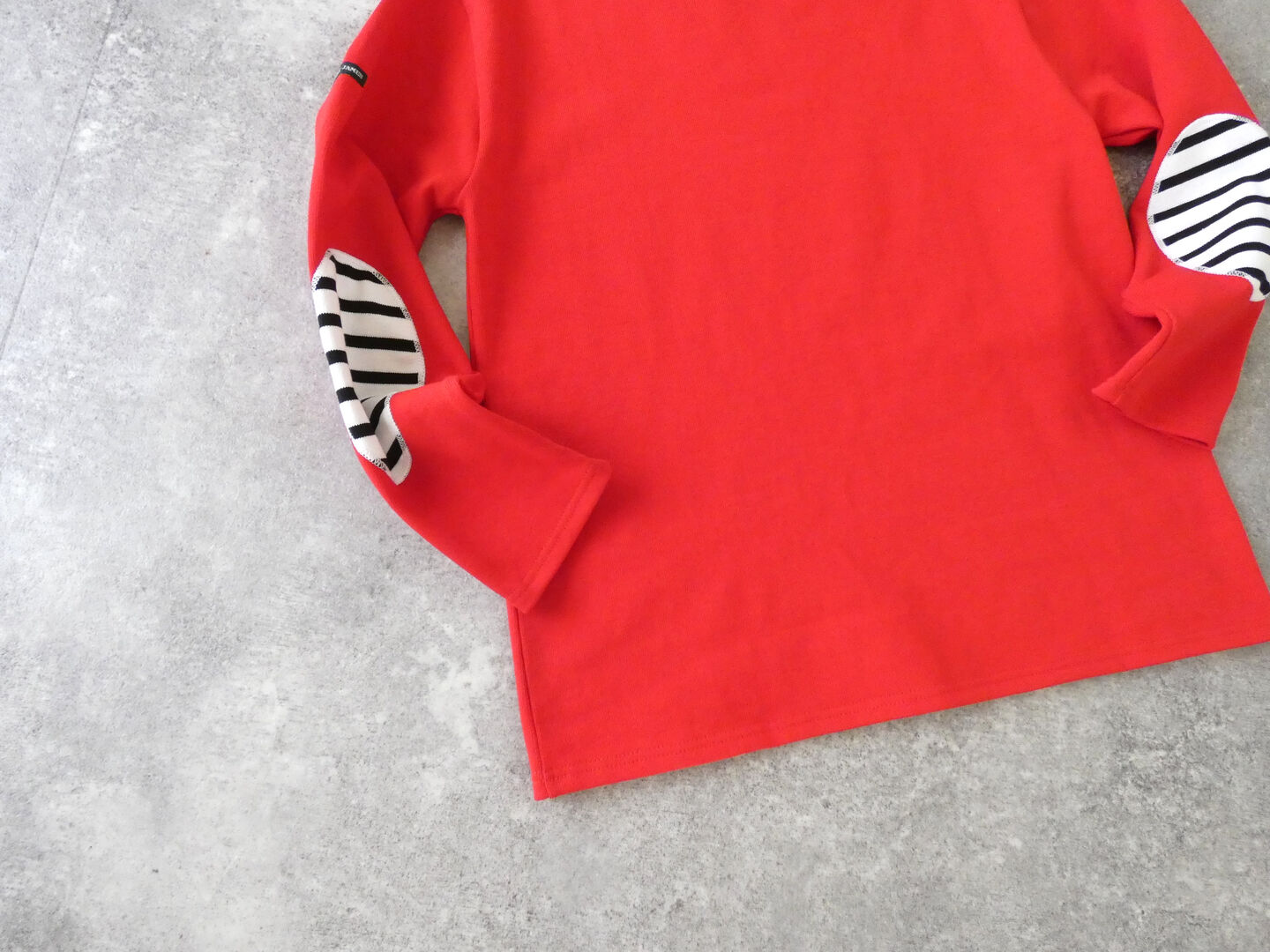 SAINT JAMES(セントジェームス) ひじパッチボーダーカットソー ウェッソン エルボーパッチ　TULIPE/NEIGE×NOIRの商品画像25