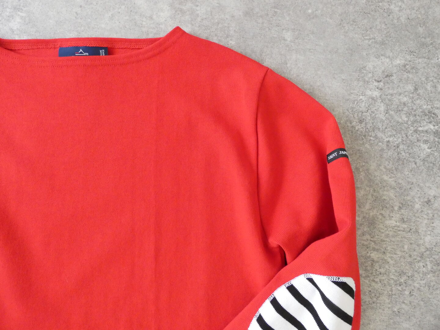 SAINT JAMES(セントジェームス) ひじパッチボーダーカットソー ウェッソン エルボーパッチ　TULIPE/NEIGE×NOIRの商品画像27