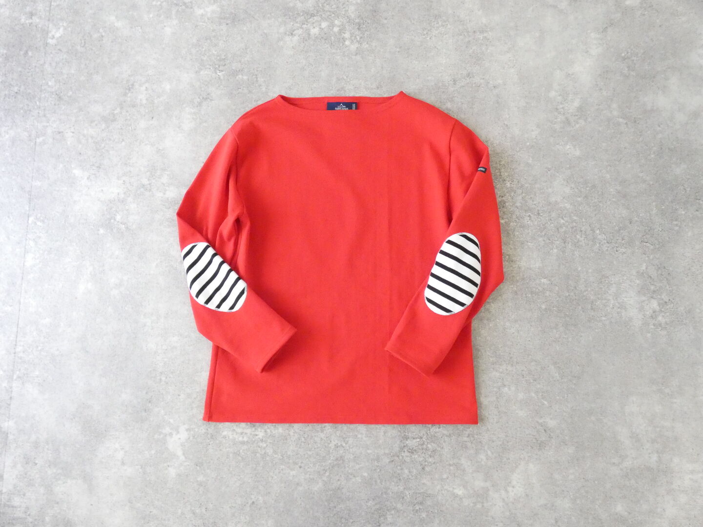 SAINT JAMES(セントジェームス) ひじパッチボーダーカットソー ウェッソン エルボーパッチ　TULIPE/NEIGE×NOIRの商品画像3