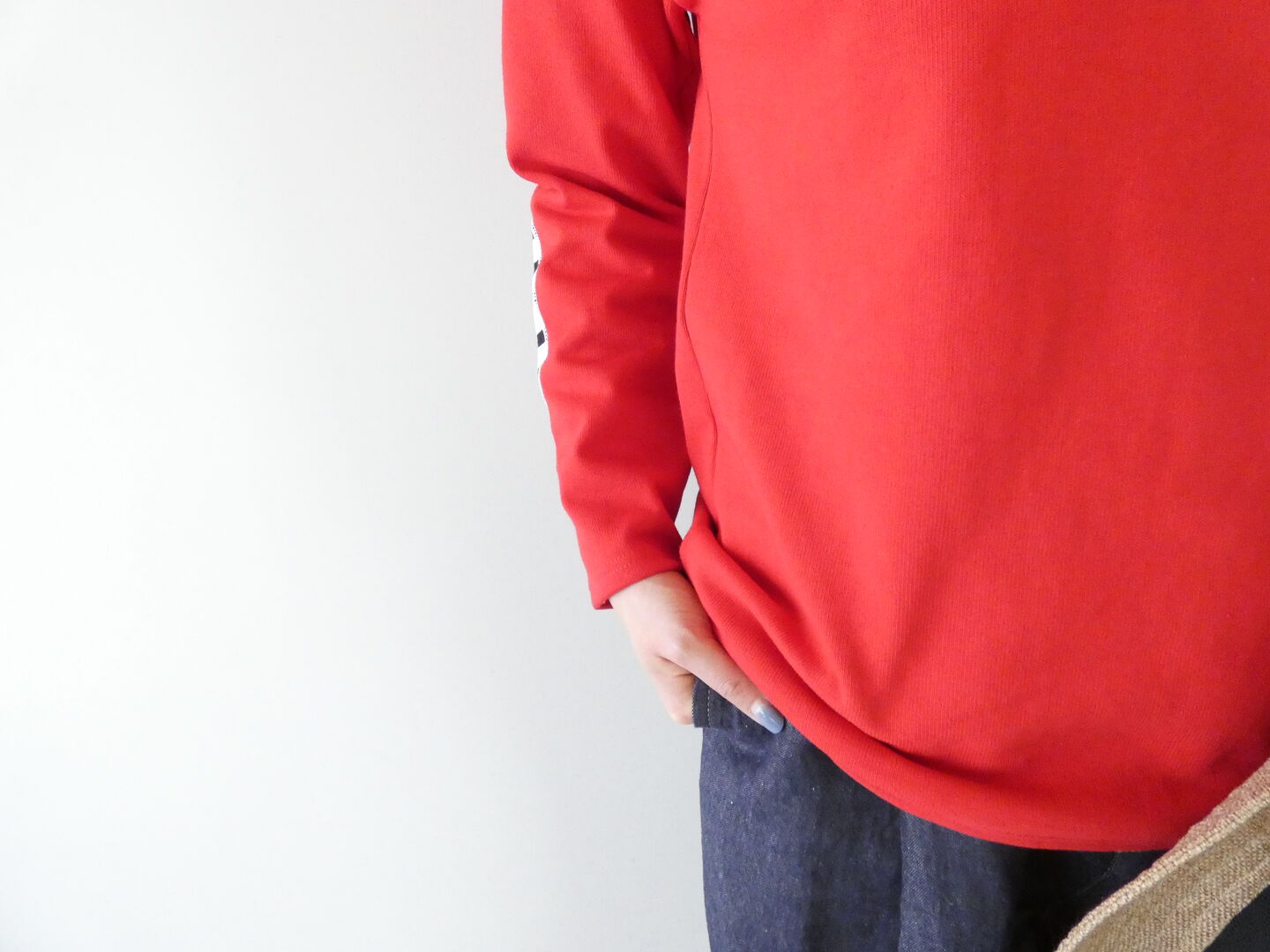 SAINT JAMES(セントジェームス) ひじパッチボーダーカットソー ウェッソン エルボーパッチ　TULIPE/NEIGE×NOIRの商品画像7