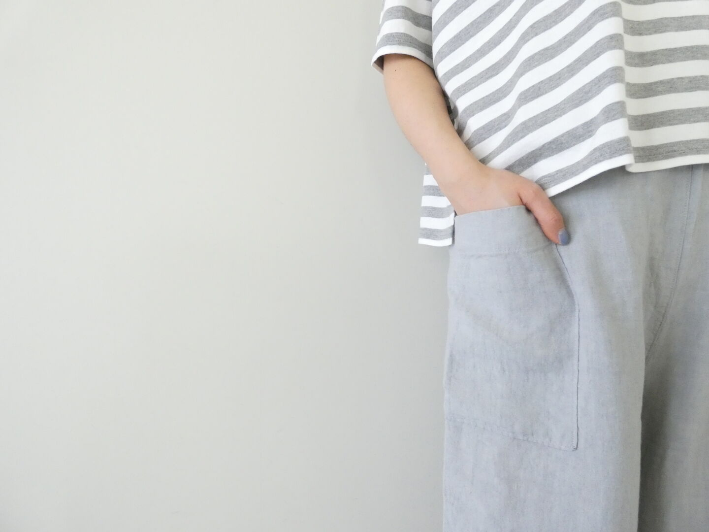 Hands of creation(ハンズオブクリエイション) リネン桐七炊きサイドポケット8分丈パンツの商品画像4