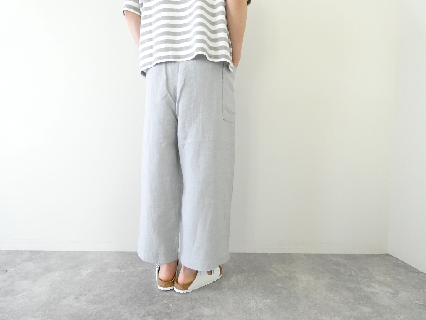 Hands of creation(ハンズオブクリエイション) リネン桐七炊きサイドポケット8分丈パンツの商品画像8