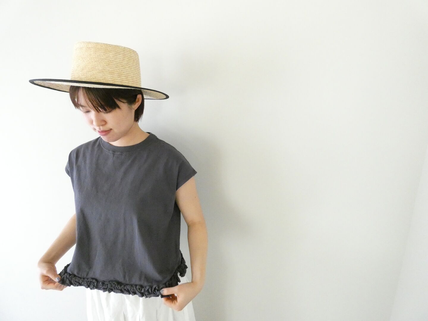 Hands of creation(ハンズオブクリエイション) USA18天竺ヘムフリルTの商品画像1