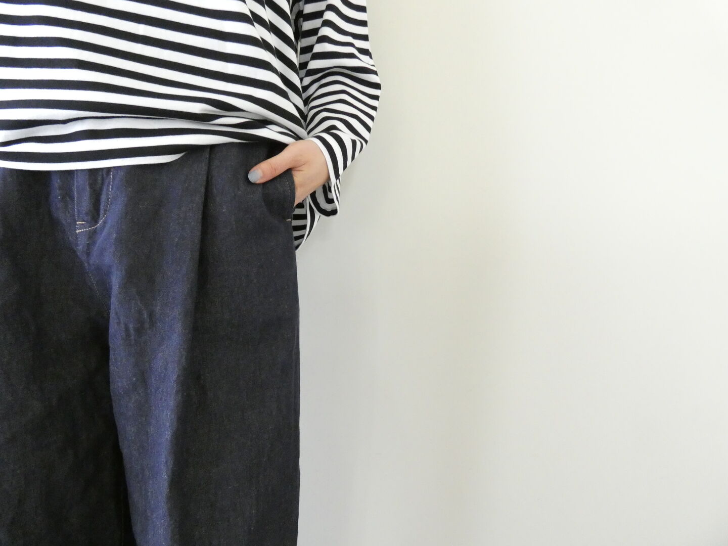 yuni(ユニ イズ ライク ア フラワー トゥー ミー) Cotton Linen denim back gum パンツの商品画像16