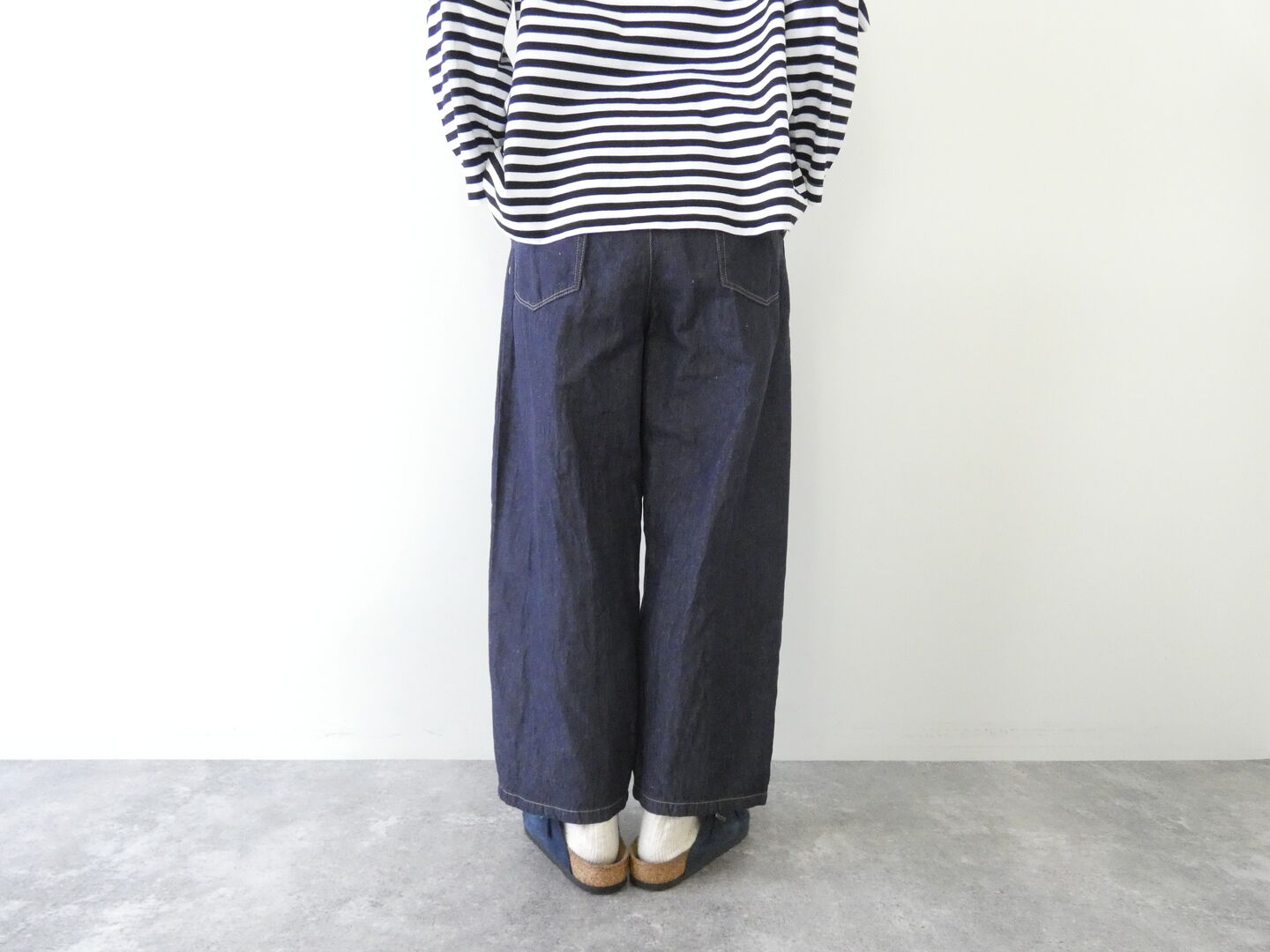 yuni(ユニ イズ ライク ア フラワー トゥー ミー) Cotton Linen denim back gum パンツの商品画像4