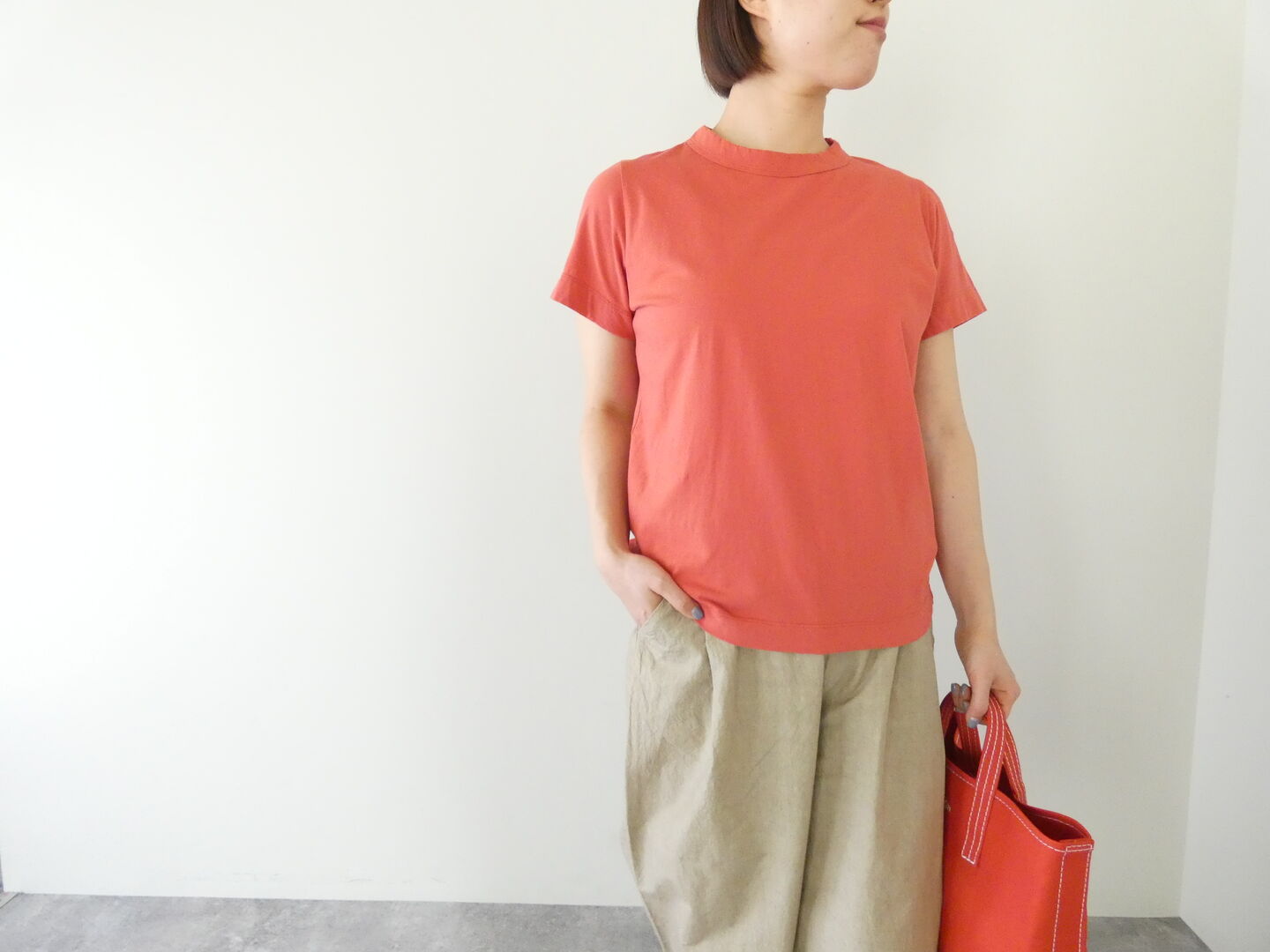 homspun(ホームスパン) 天竺半袖Tシャツ (3)バーミリオンの商品画像5