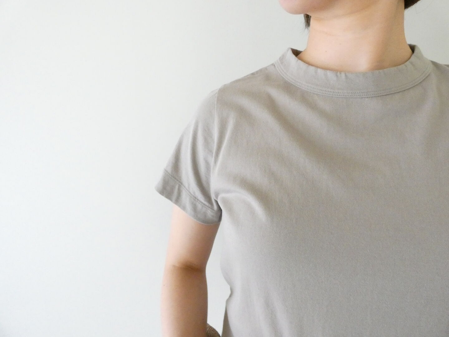 homspun(ホームスパン) 天竺半袖Tシャツ (2)サンドベージュ の商品画像6