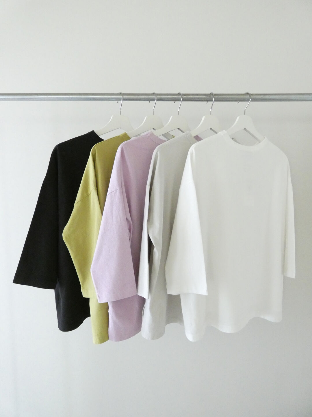 SOUFFLE USAコットン製品染めワイドポンチョ7分袖TEEの商品画像11