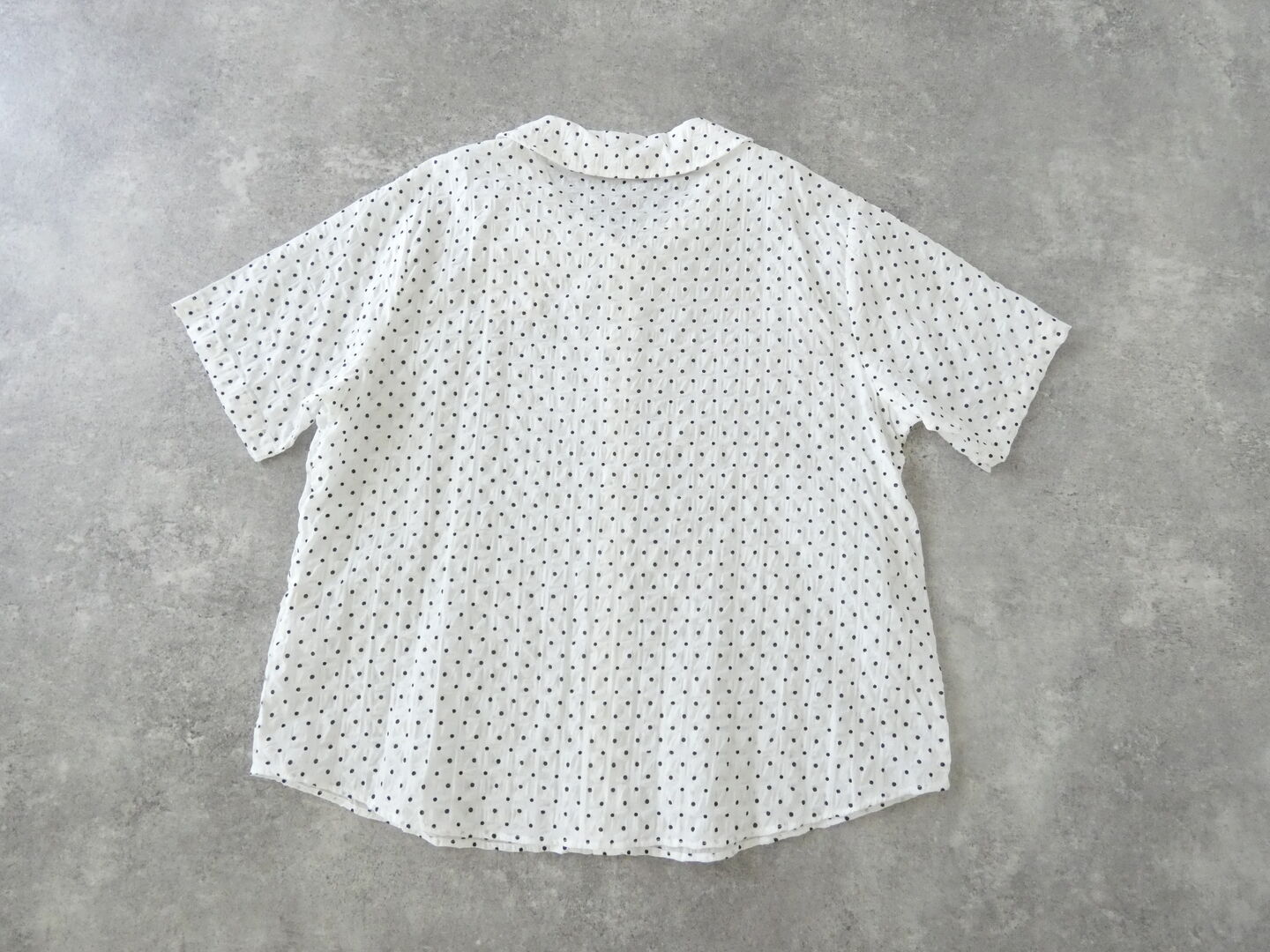 NARU 80ローンリップルシンプルドット ワイドカラーシャツの商品画像29