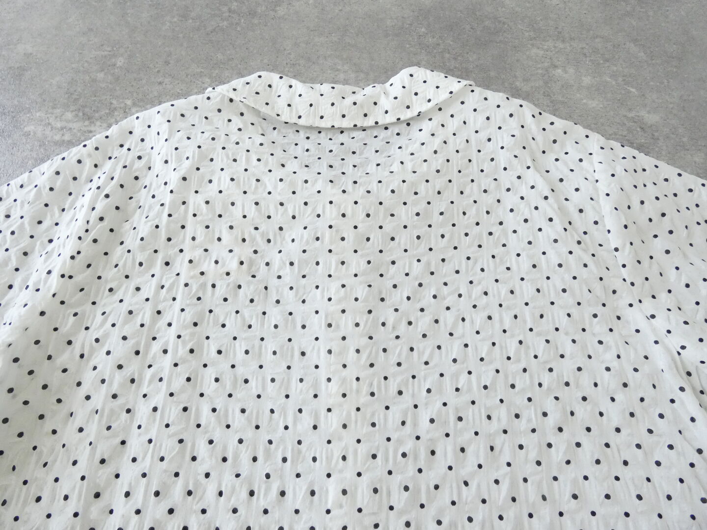 NARU 80ローンリップルシンプルドット ワイドカラーシャツの商品画像35