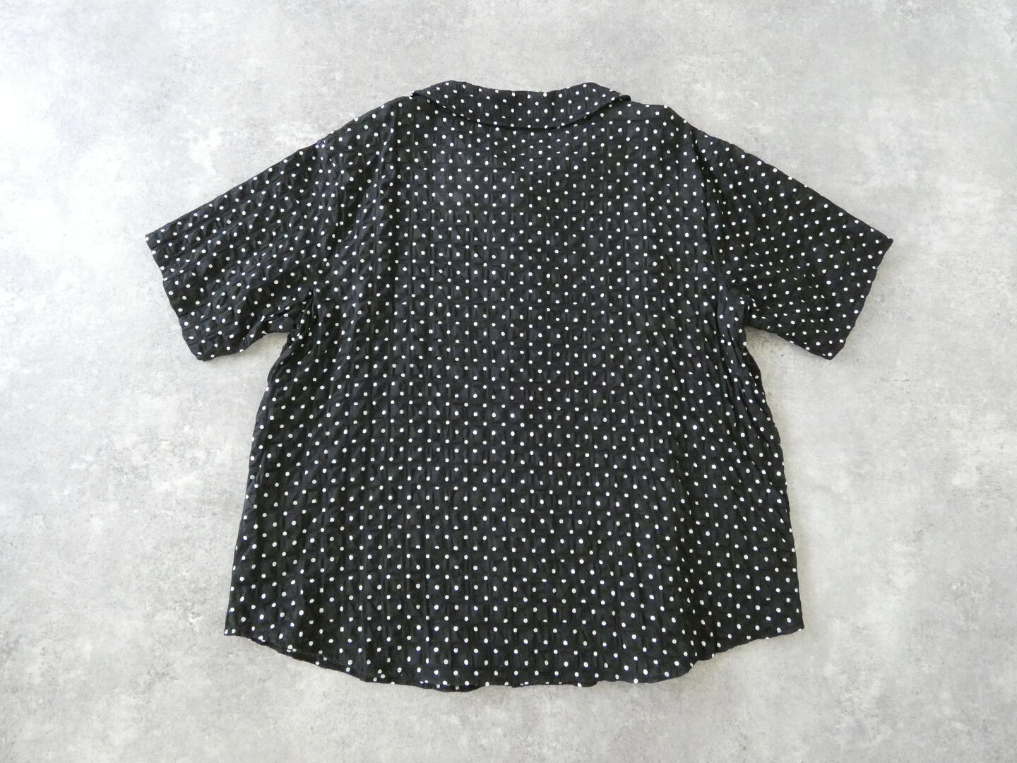 NARU 80ローンリップルシンプルドット ワイドカラーシャツの商品画像43