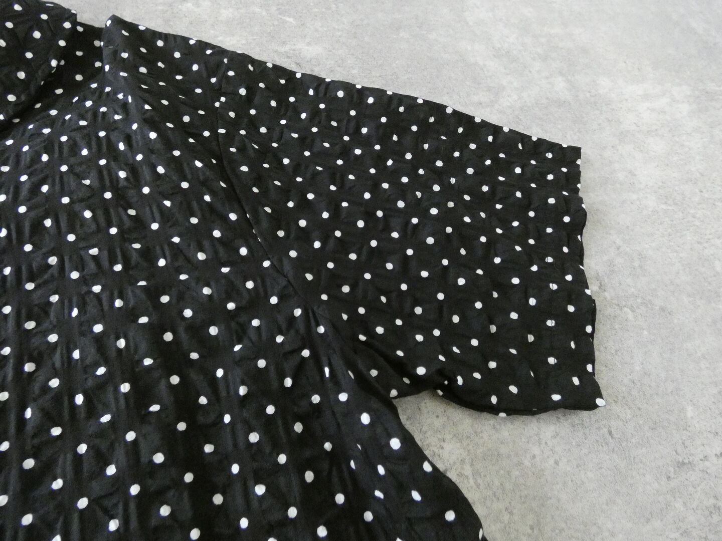 NARU 80ローンリップルシンプルドット ワイドカラーシャツの商品画像46