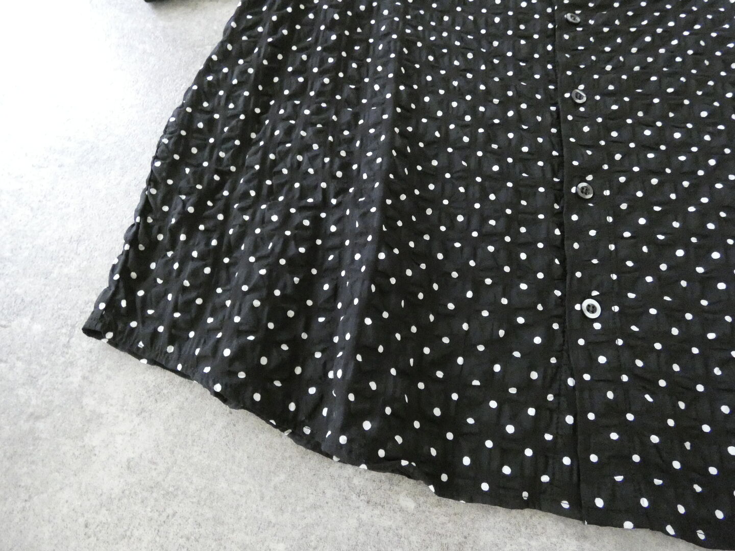 NARU 80ローンリップルシンプルドット ワイドカラーシャツの商品画像47