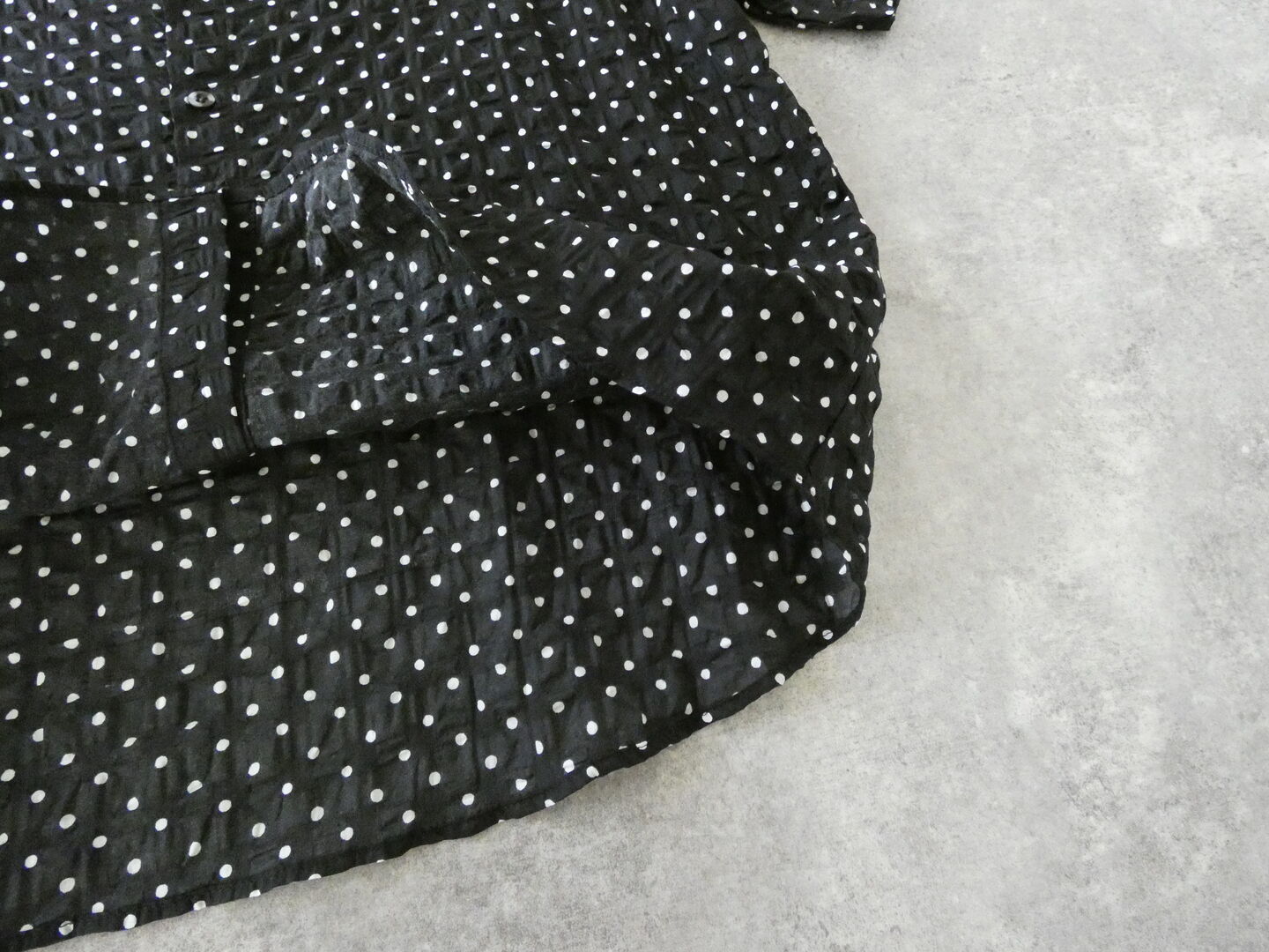 NARU 80ローンリップルシンプルドット ワイドカラーシャツの商品画像48