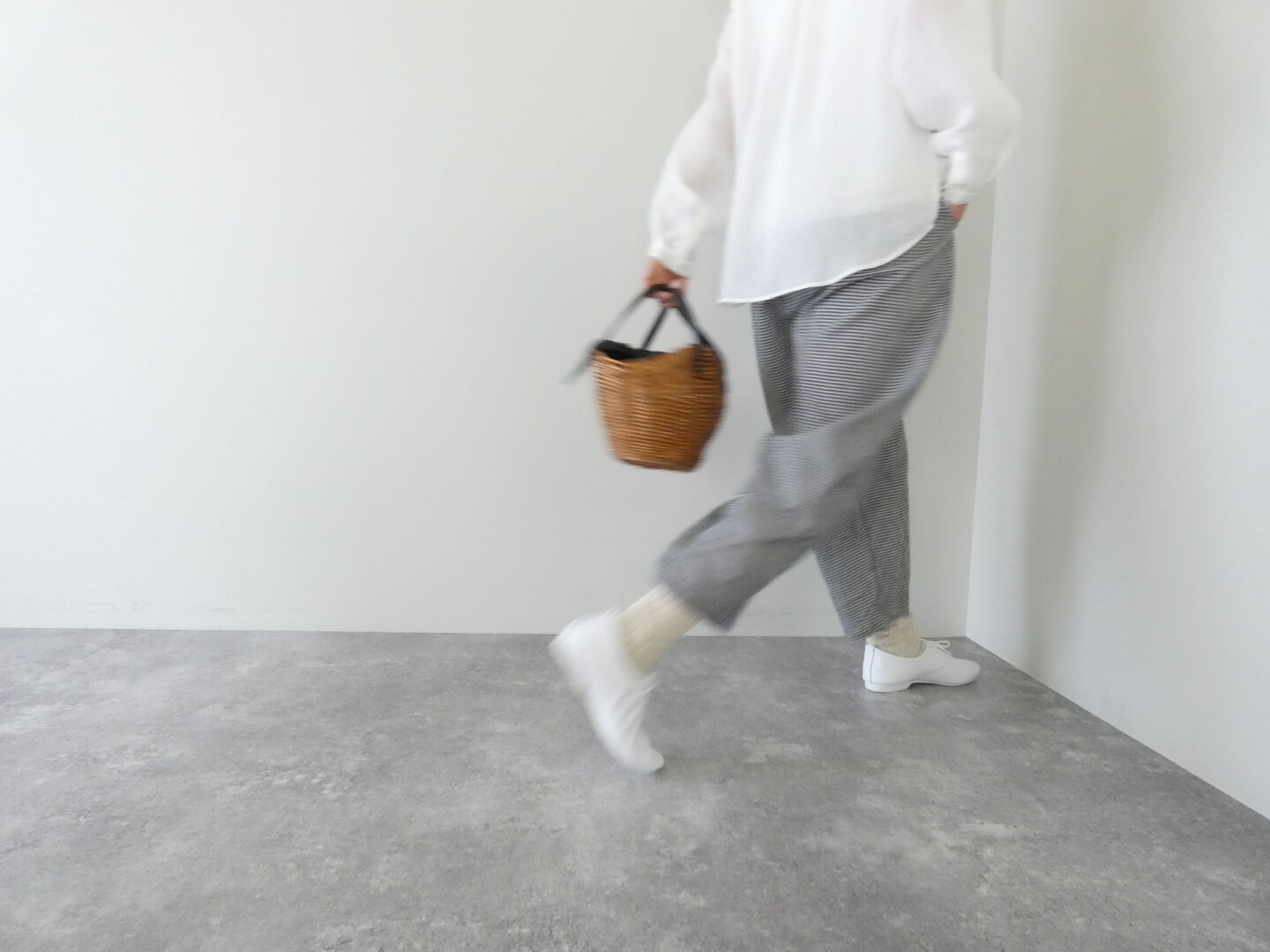 NARU オーガニックコットンチェックエッグパンツの商品画像6