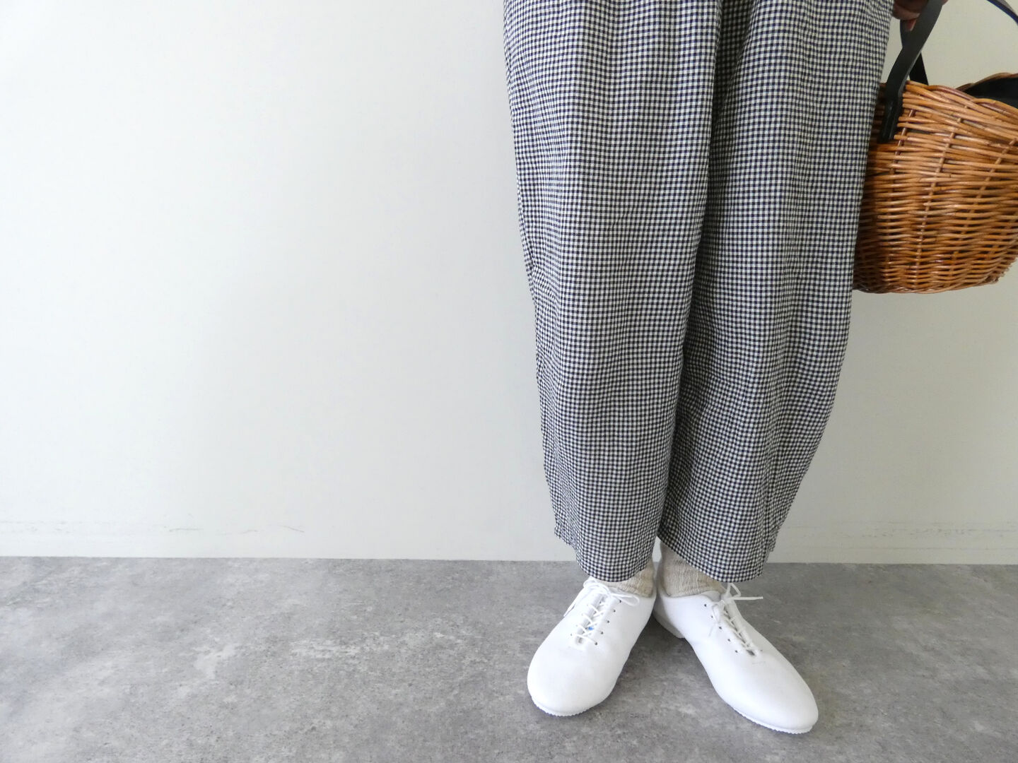 NARU オーガニックコットンチェックエッグパンツの商品画像8