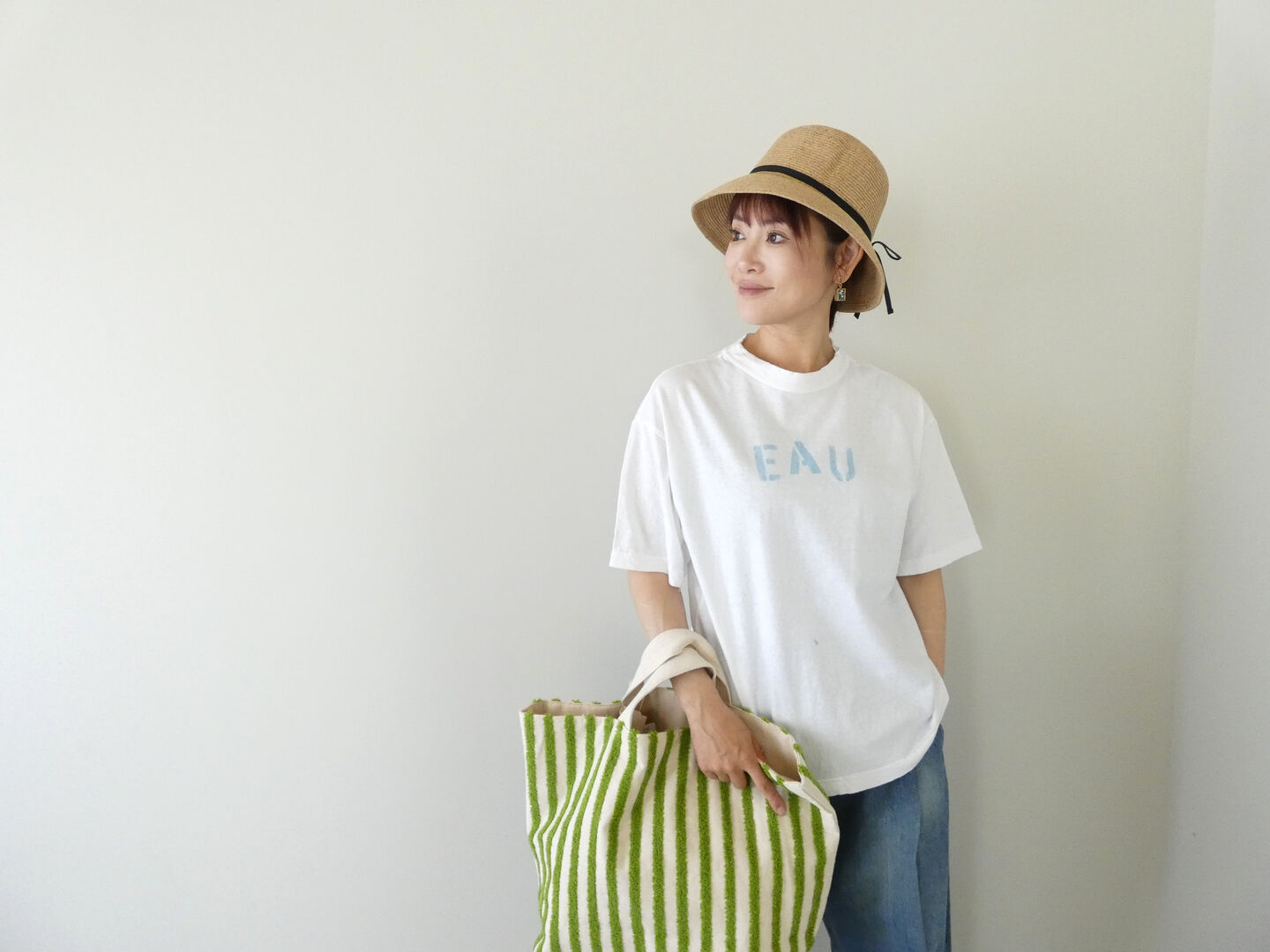 NATURAL LAUNDRY(ナチュラルランドリー) オーガニックシャンカール　EAU(オー)プリントミニモックTの商品画像1