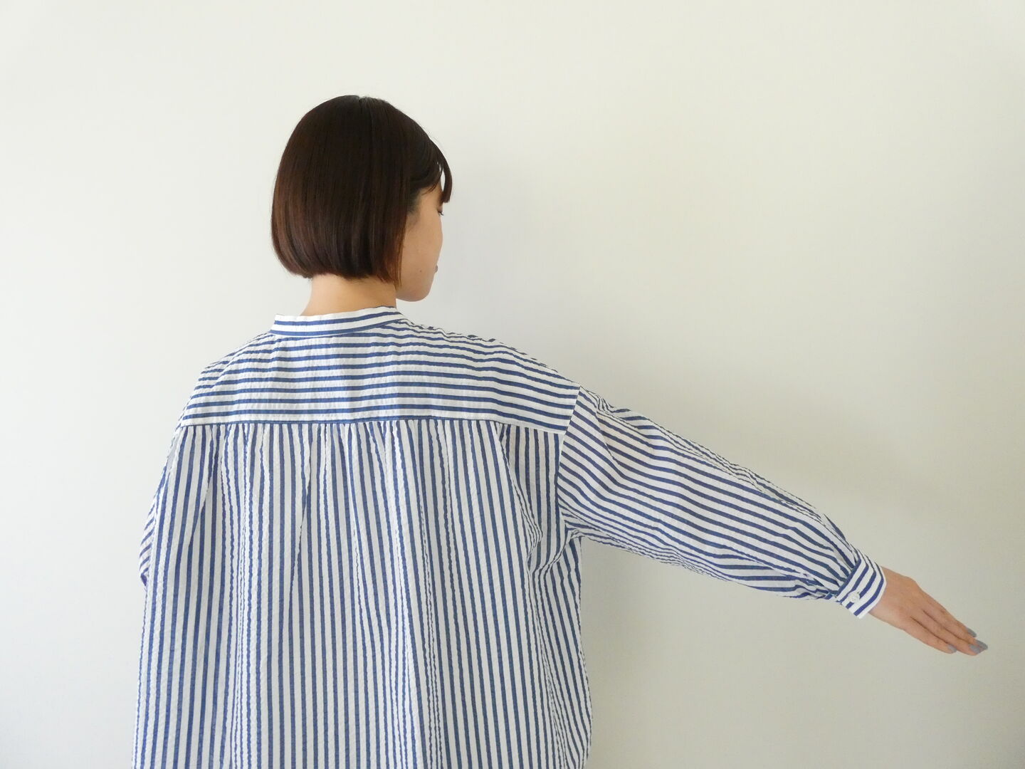 LinenYa(リネンヤ) バンドカラーブラウスの商品画像6