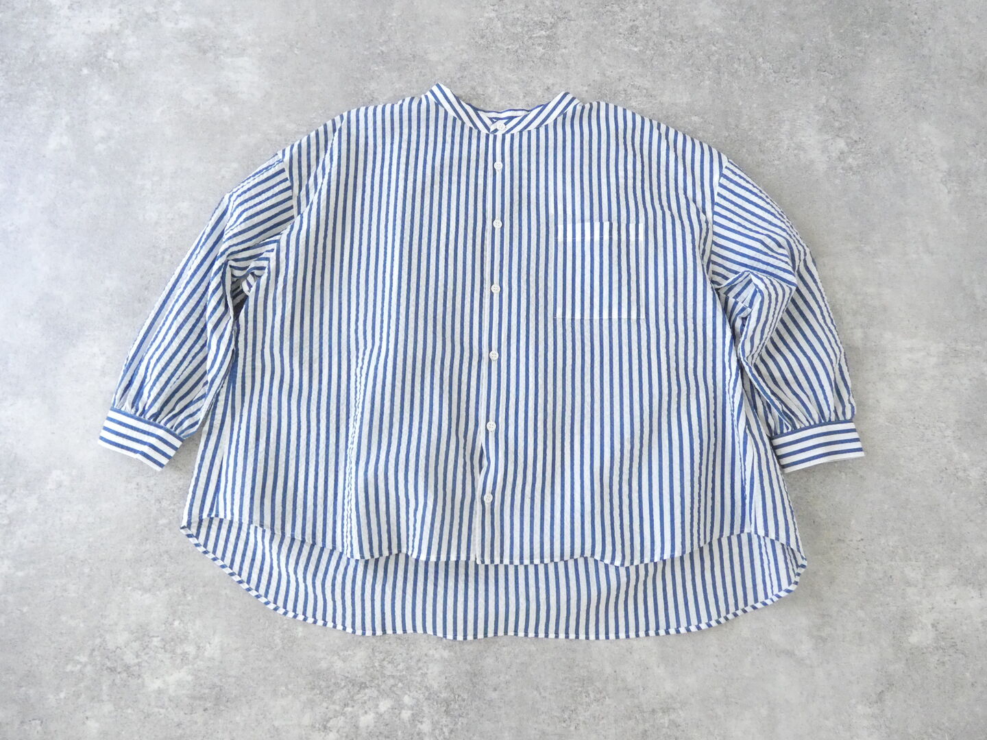 LinenYa(リネンヤ) バンドカラーブラウスの商品画像7