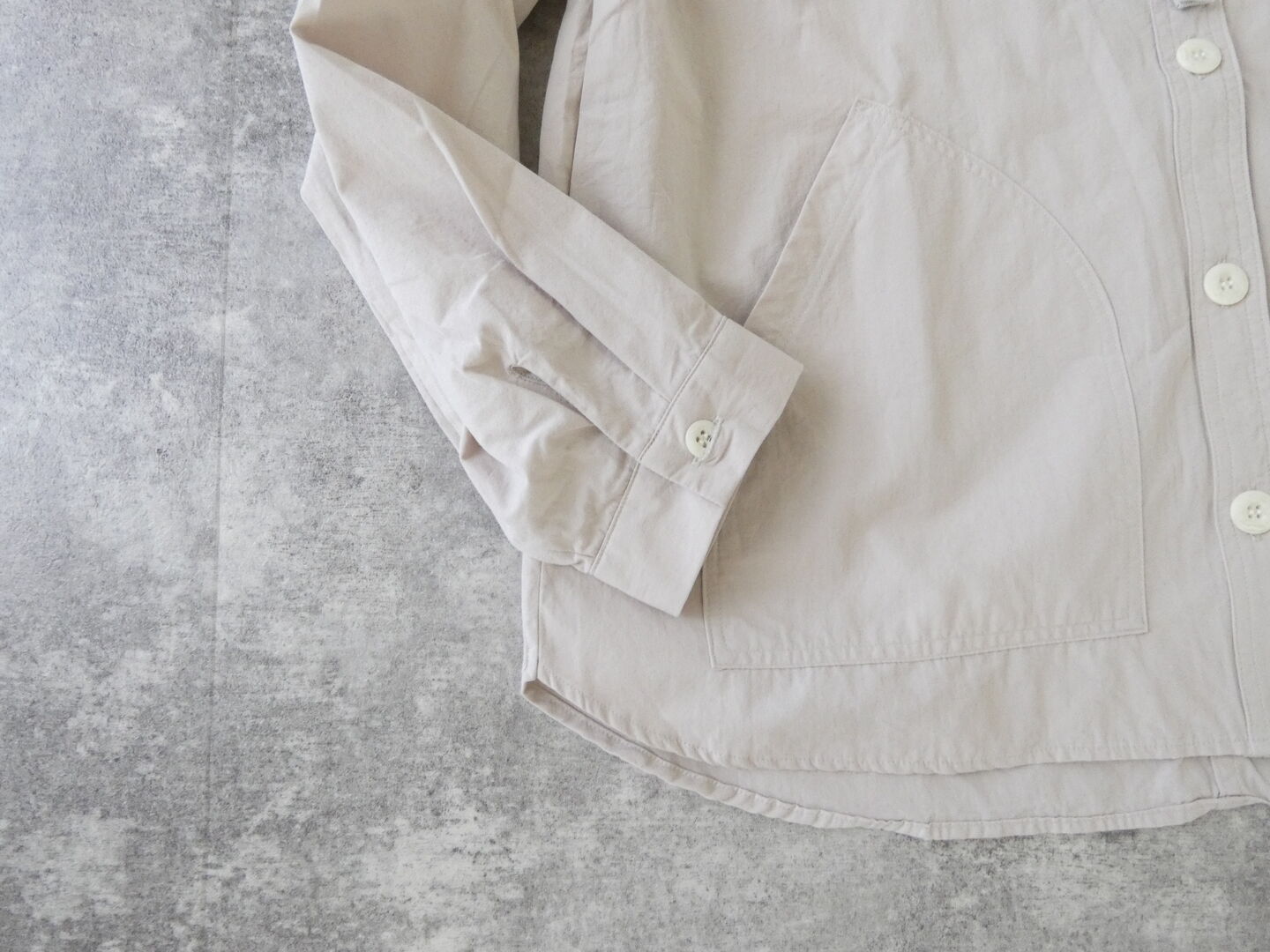 BLUE LAKE MARKET(ブルーレイクマーケット) ヴィンテージポプリン　ヘムラウンドフーディの商品画像20