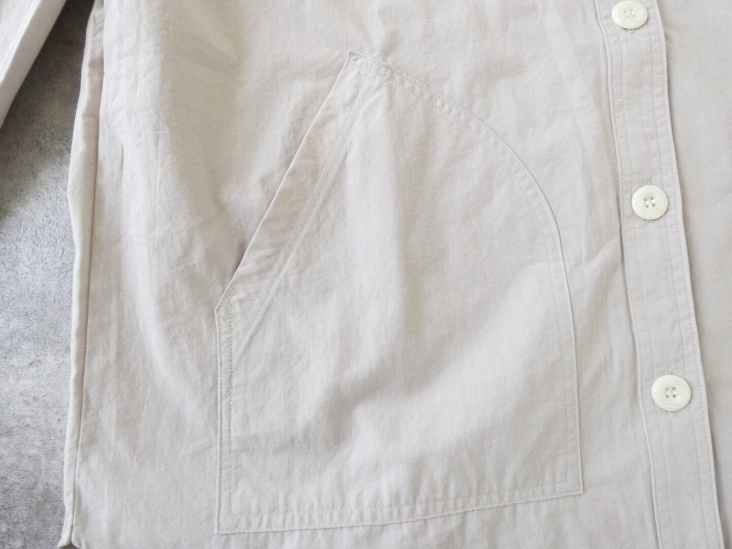 BLUE LAKE MARKET(ブルーレイクマーケット) ヴィンテージポプリン　ヘムラウンドフーディの商品画像24