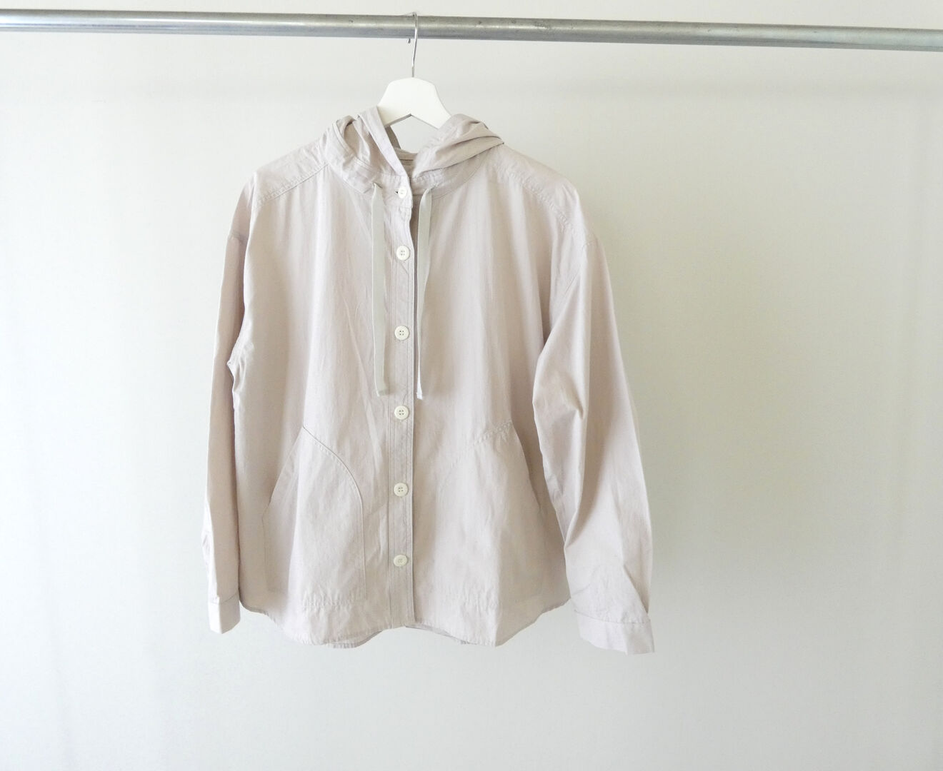 BLUE LAKE MARKET(ブルーレイクマーケット) ヴィンテージポプリン　ヘムラウンドフーディの商品画像9