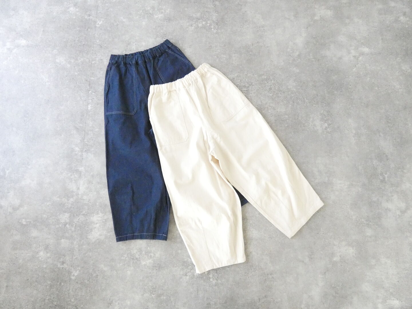 BLUE LAKE MARKET(ブルーレイクマーケット) 8オンスデニム配色ステッチイージーパンツの商品画像3