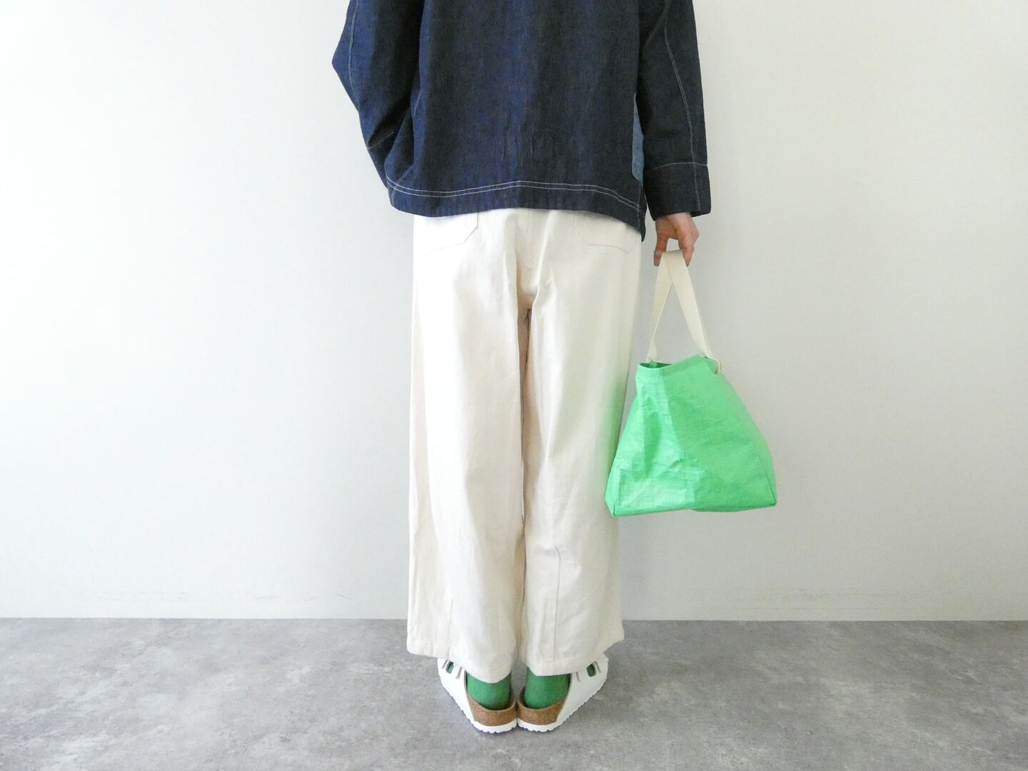 BLUE LAKE MARKET(ブルーレイクマーケット) 8オンスデニム配色ステッチイージーパンツの商品画像5