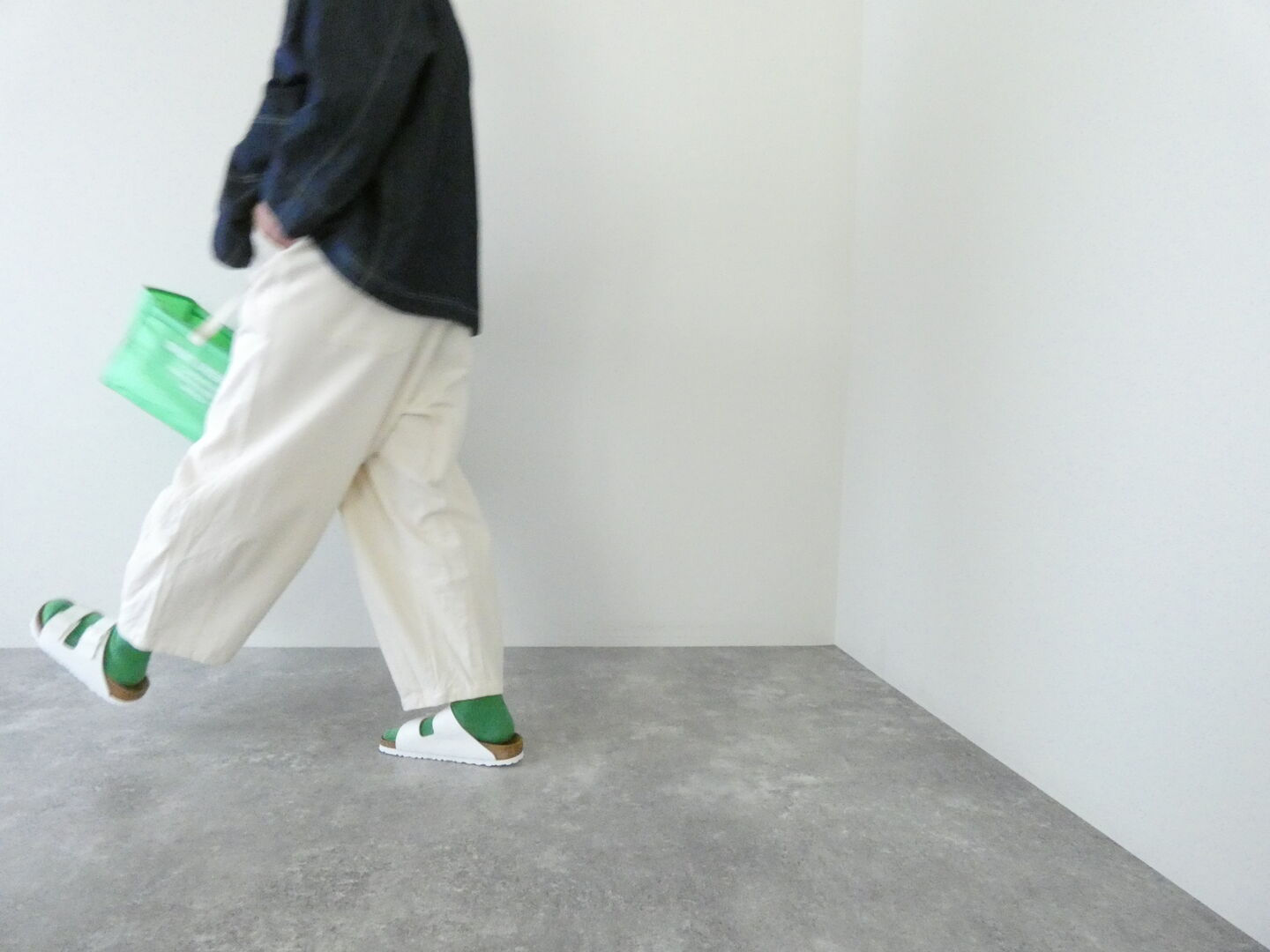 BLUE LAKE MARKET(ブルーレイクマーケット) 8オンスデニム配色ステッチイージーパンツの商品画像8