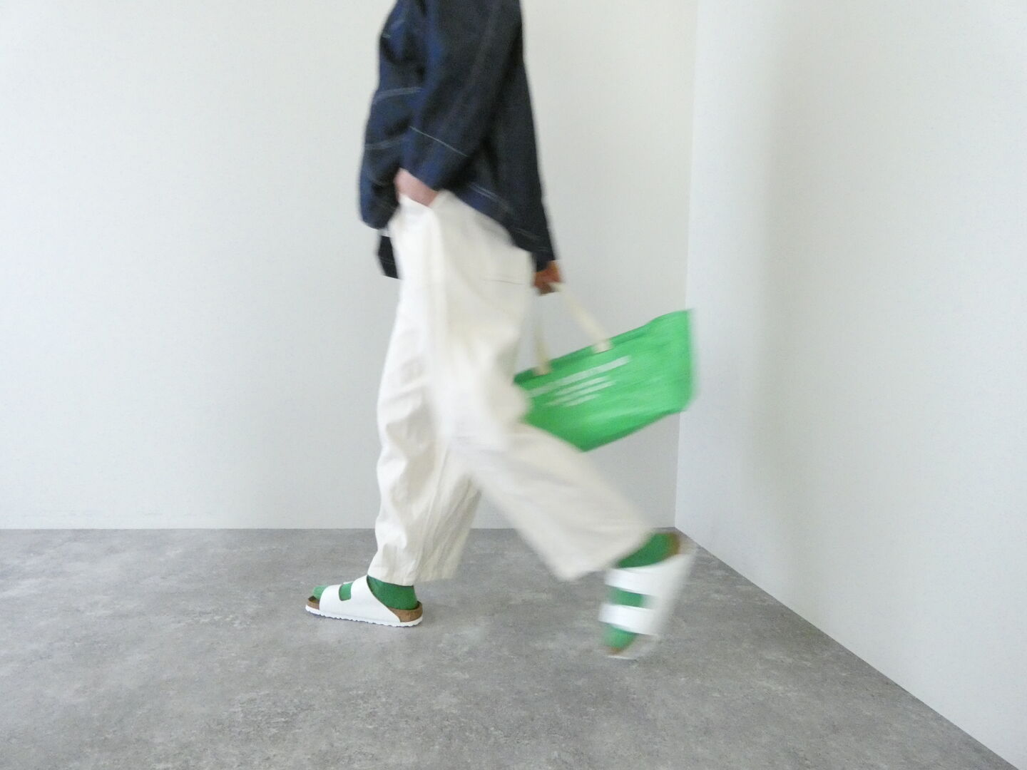 BLUE LAKE MARKET(ブルーレイクマーケット) 8オンスデニム配色ステッチイージーパンツの商品画像9