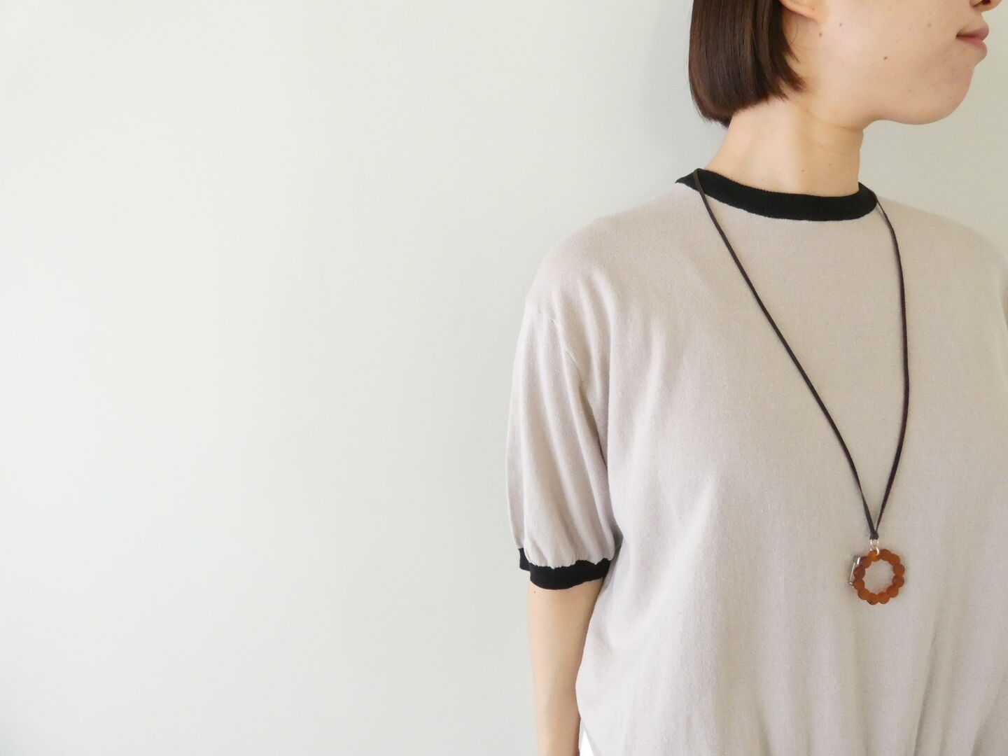 H(ホーク) ブローチにもなるサークルドットネックレスの商品画像3