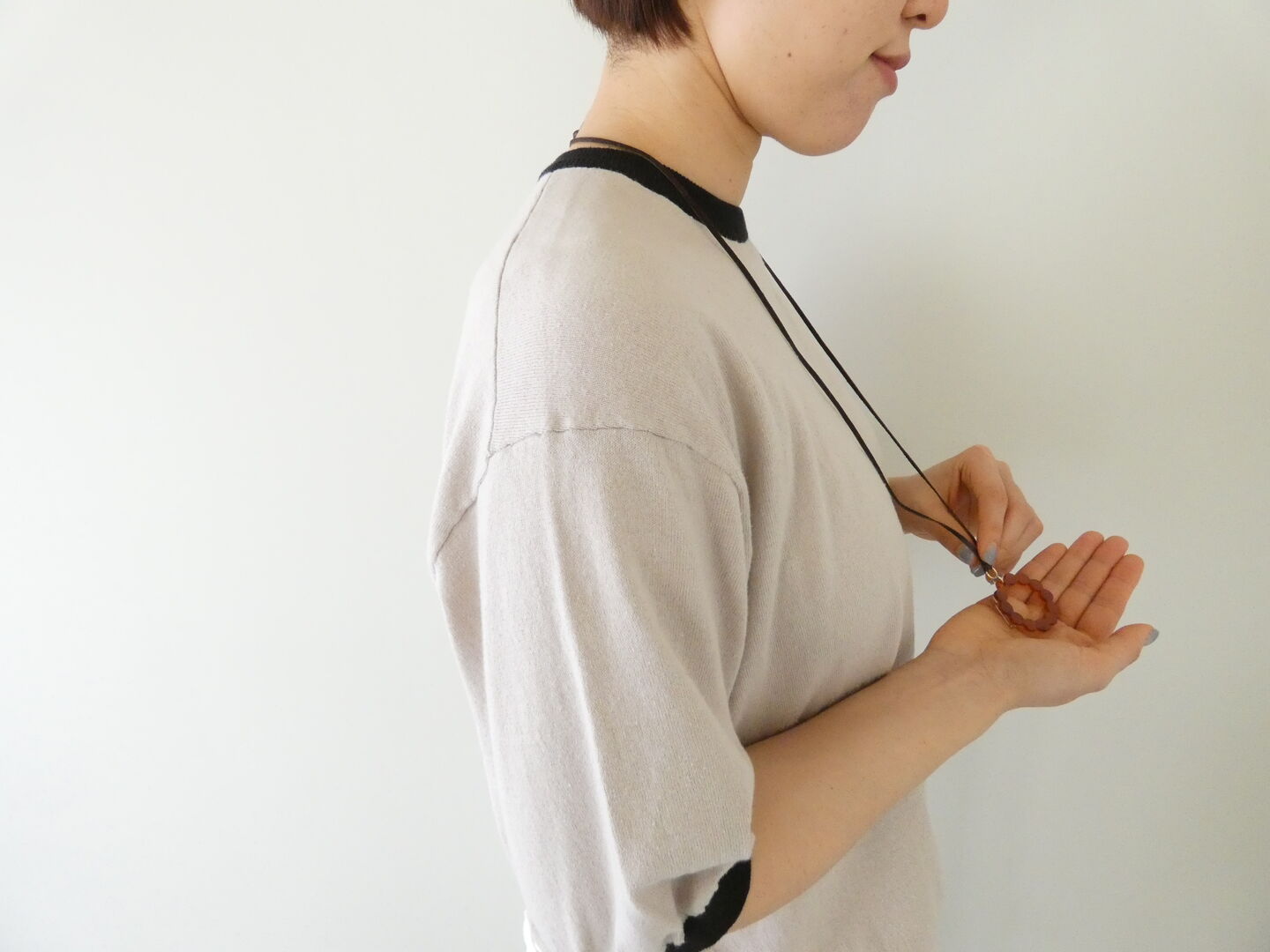 H(ホーク) ブローチにもなるサークルドットネックレスの商品画像6