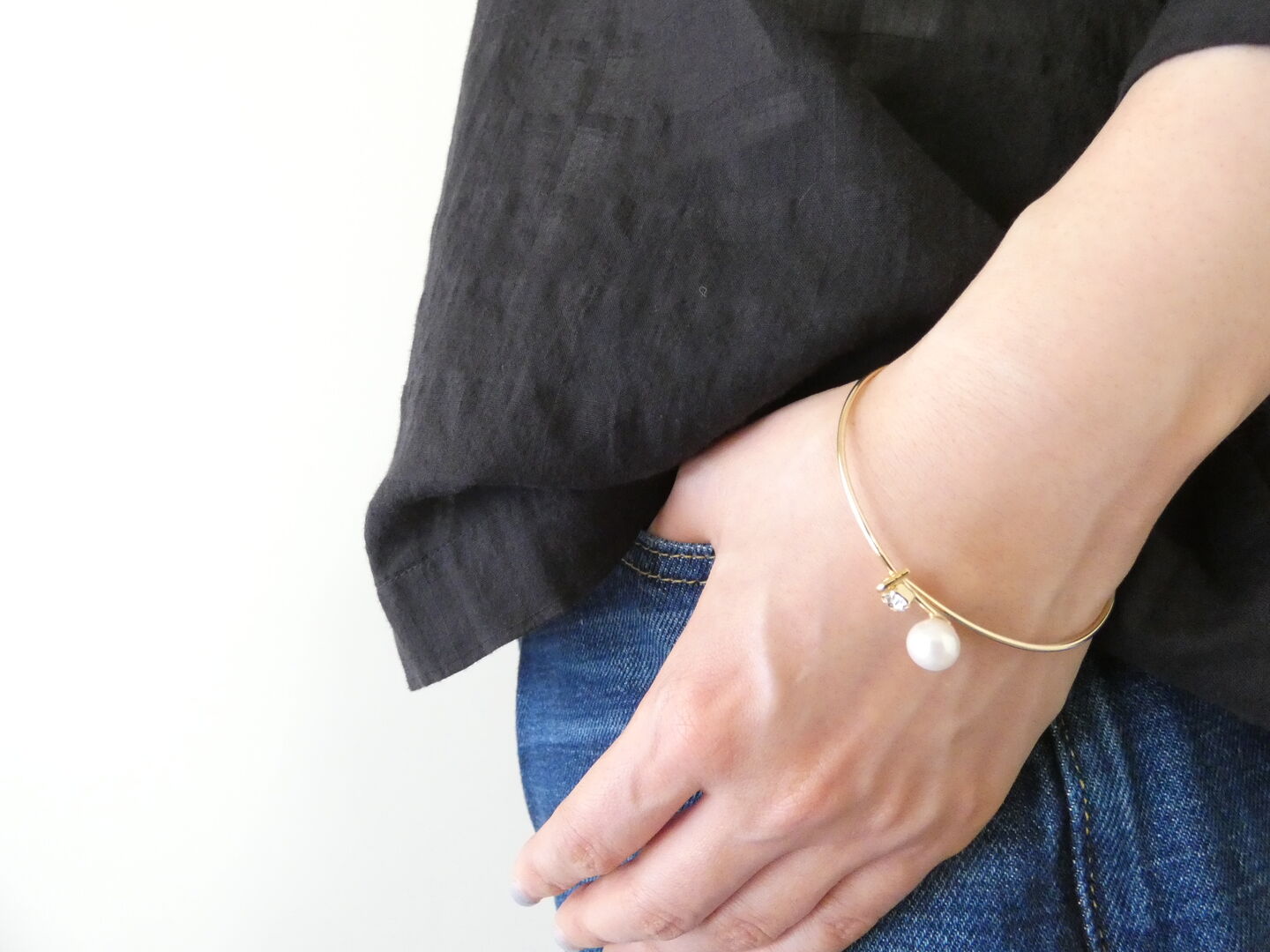 H(ホーク) 1粒パールのブレスレットの商品画像5