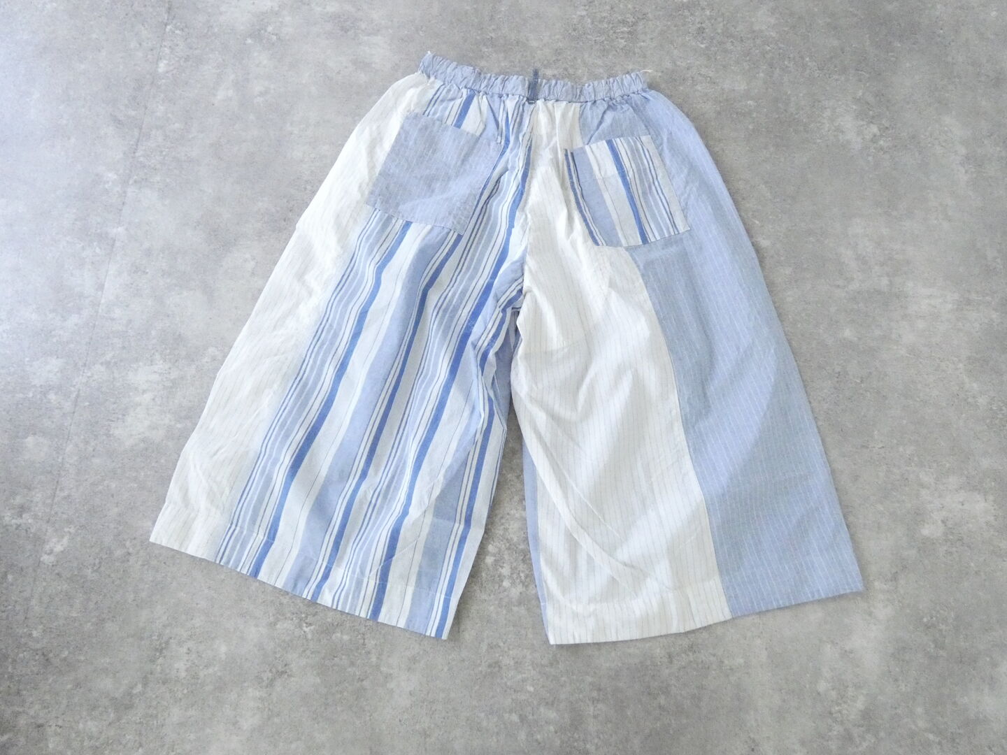 快晴堂(かいせいどう) 風をはらんでスゥイングする・ブルーブルーストライプ　風をはらむ、はかまパンツの商品画像12
