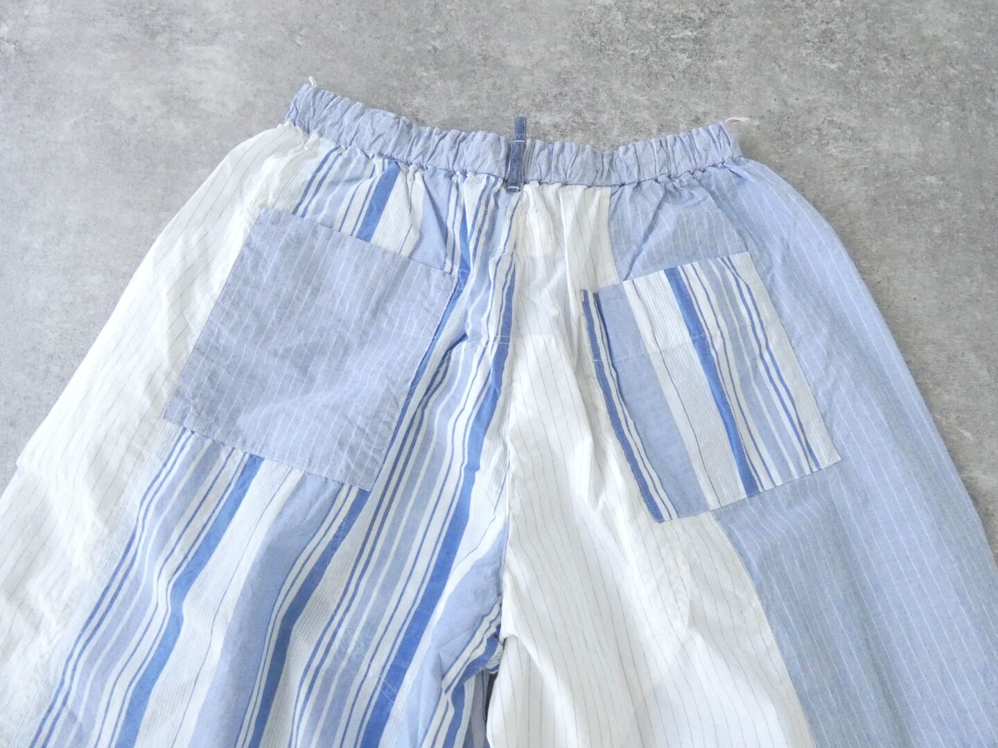 快晴堂(かいせいどう) 風をはらんでスゥイングする・ブルーブルーストライプ　風をはらむ、はかまパンツの商品画像28