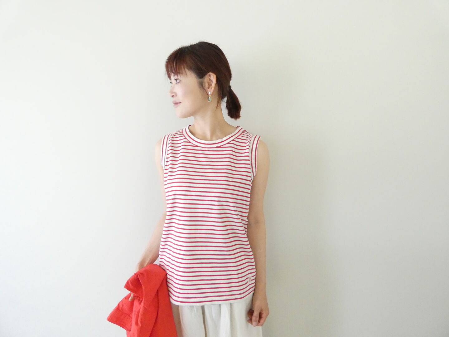 快晴堂(かいせいどう) Girl'sコーディネートボーダー ノースリーブボーダーの商品画像1