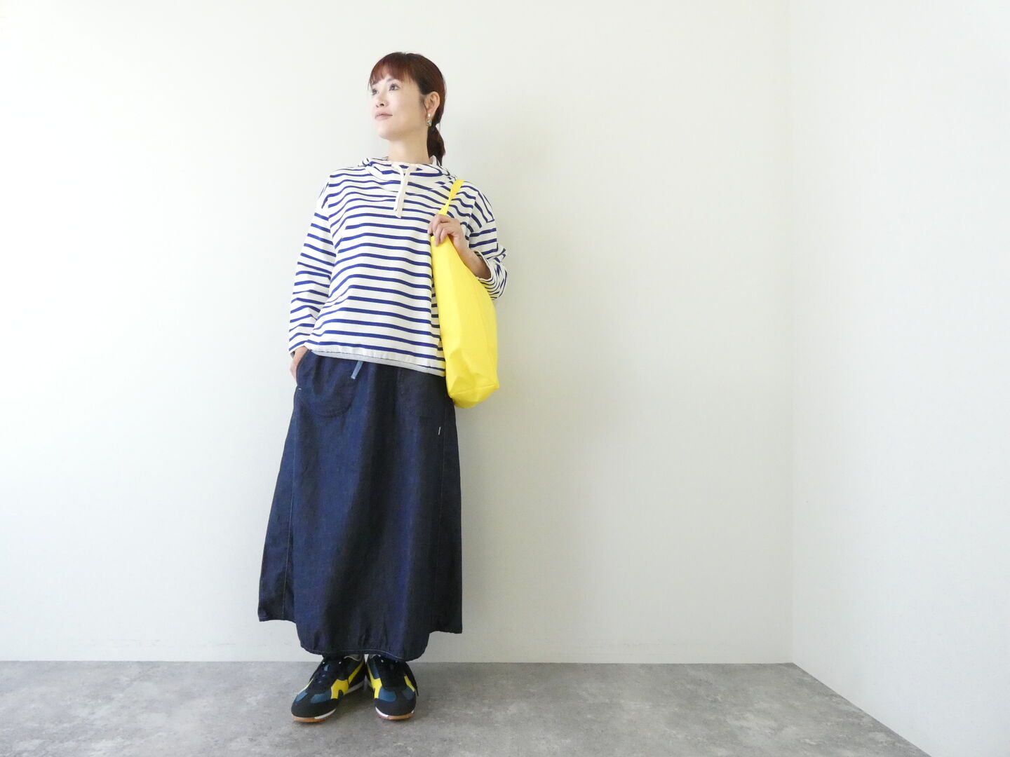 快晴堂(かいせいどう) Girls マルチシーズン 6オンスデニム　後ろカーゴポケスカートの商品画像1