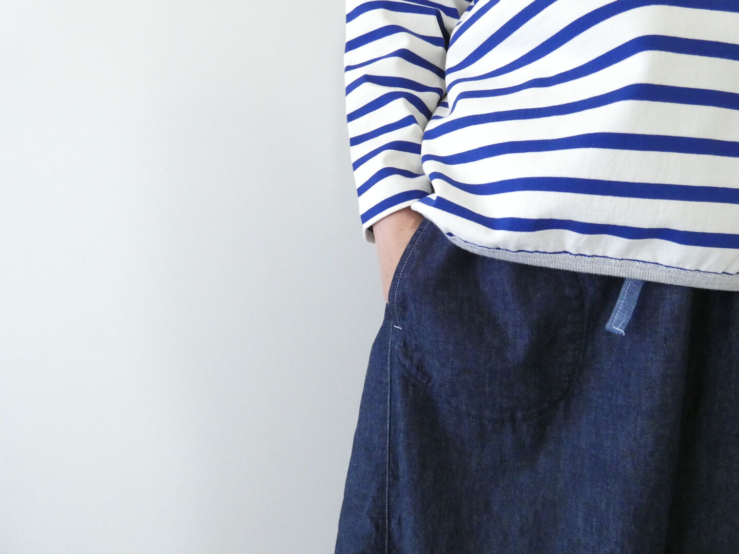 快晴堂(かいせいどう) Girls マルチシーズン 6オンスデニム　後ろカーゴポケスカートの商品画像7